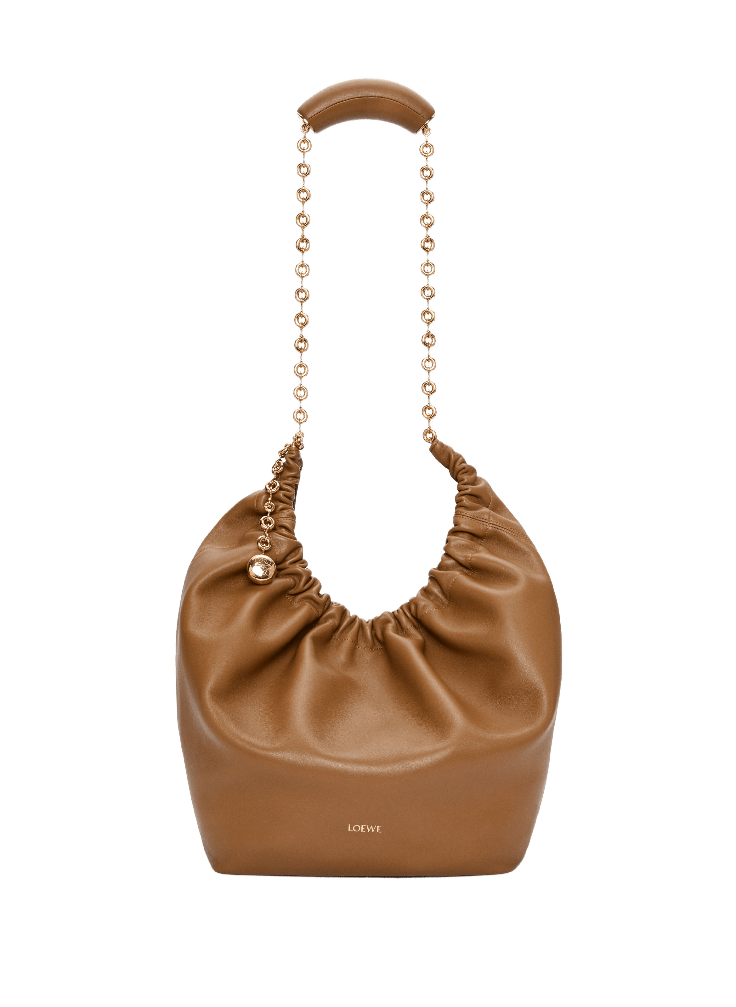 Sac Squeeze moyen en cuir d'agneau LOEWE Beige