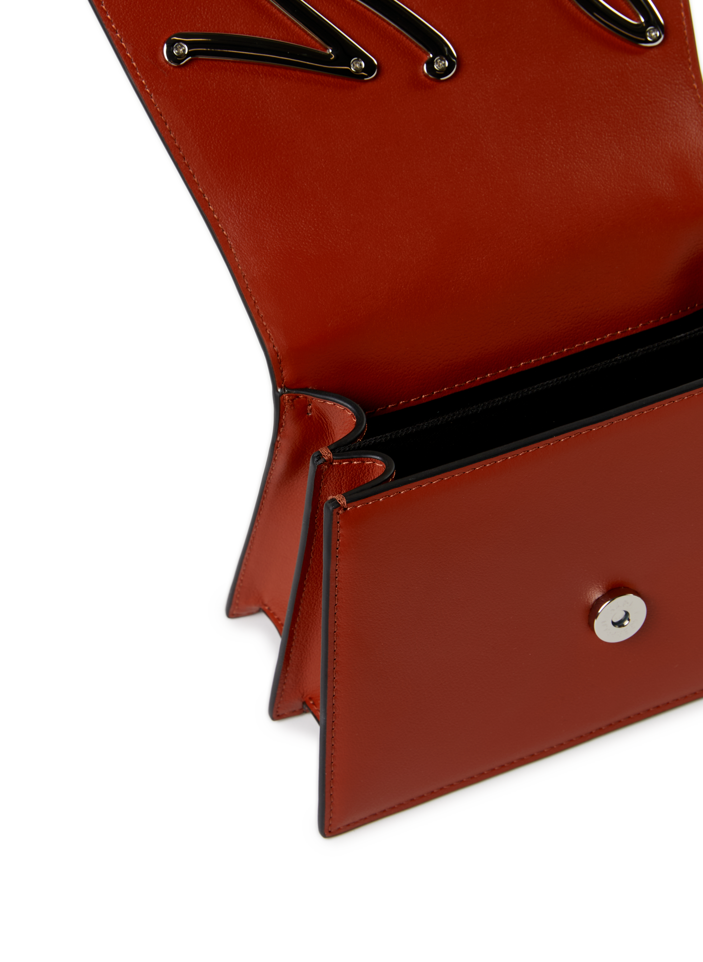 Sac à bandoulière K signature en cuir KARL LAGERFELD Rouge