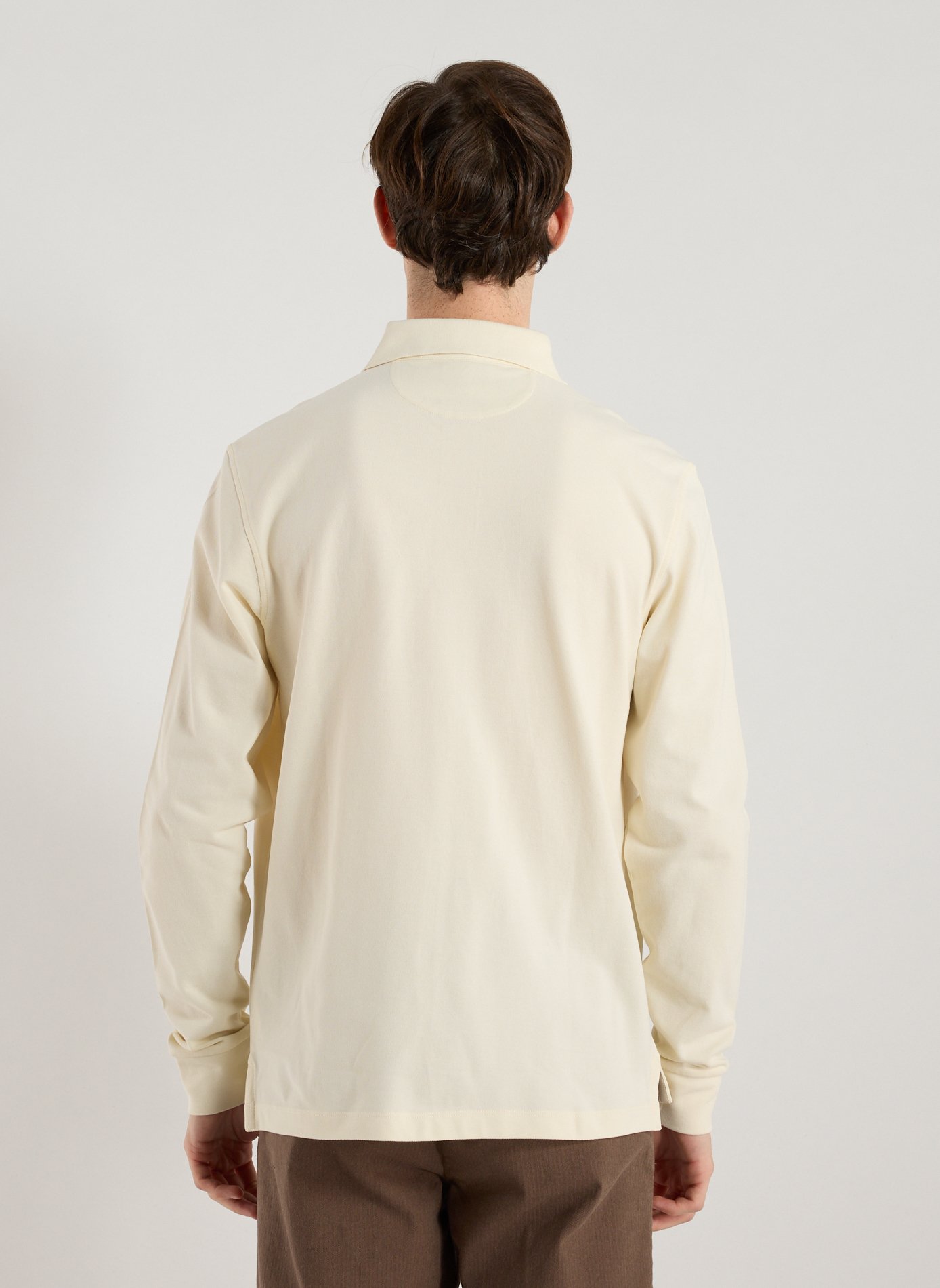 Polo à manches longues en coton FACONNABLE Blanc