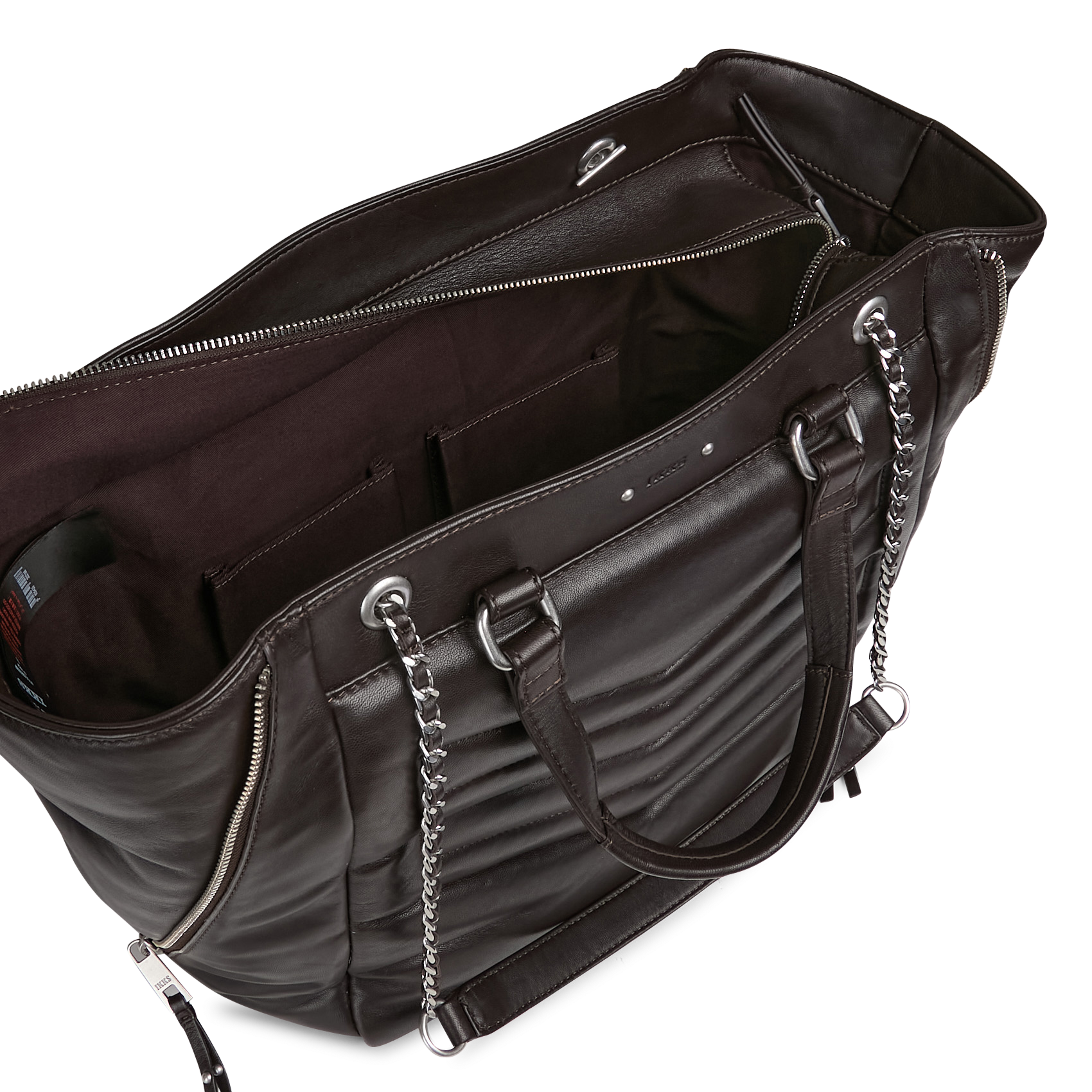 Sac porté épaule en cuir 1440 l IKKS Marron