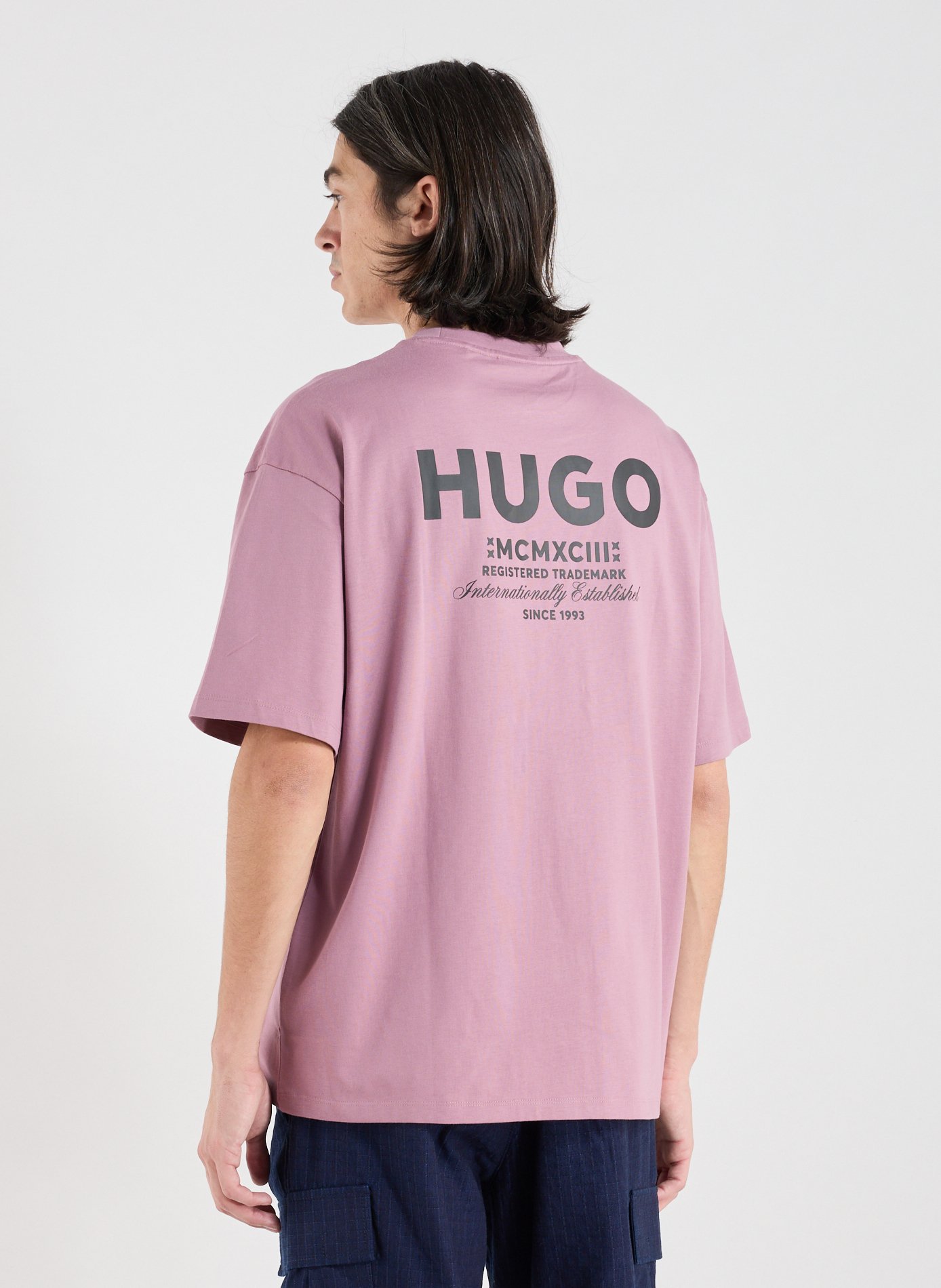 T-shirt manches courtes imprimé en coton HUGO BLUE Rose