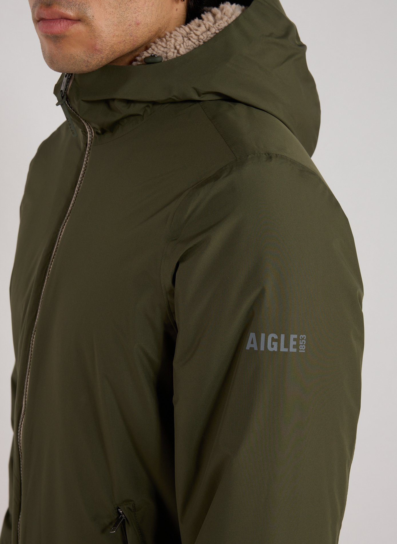 Parka Rainpack à capuche AIGLE Kaki