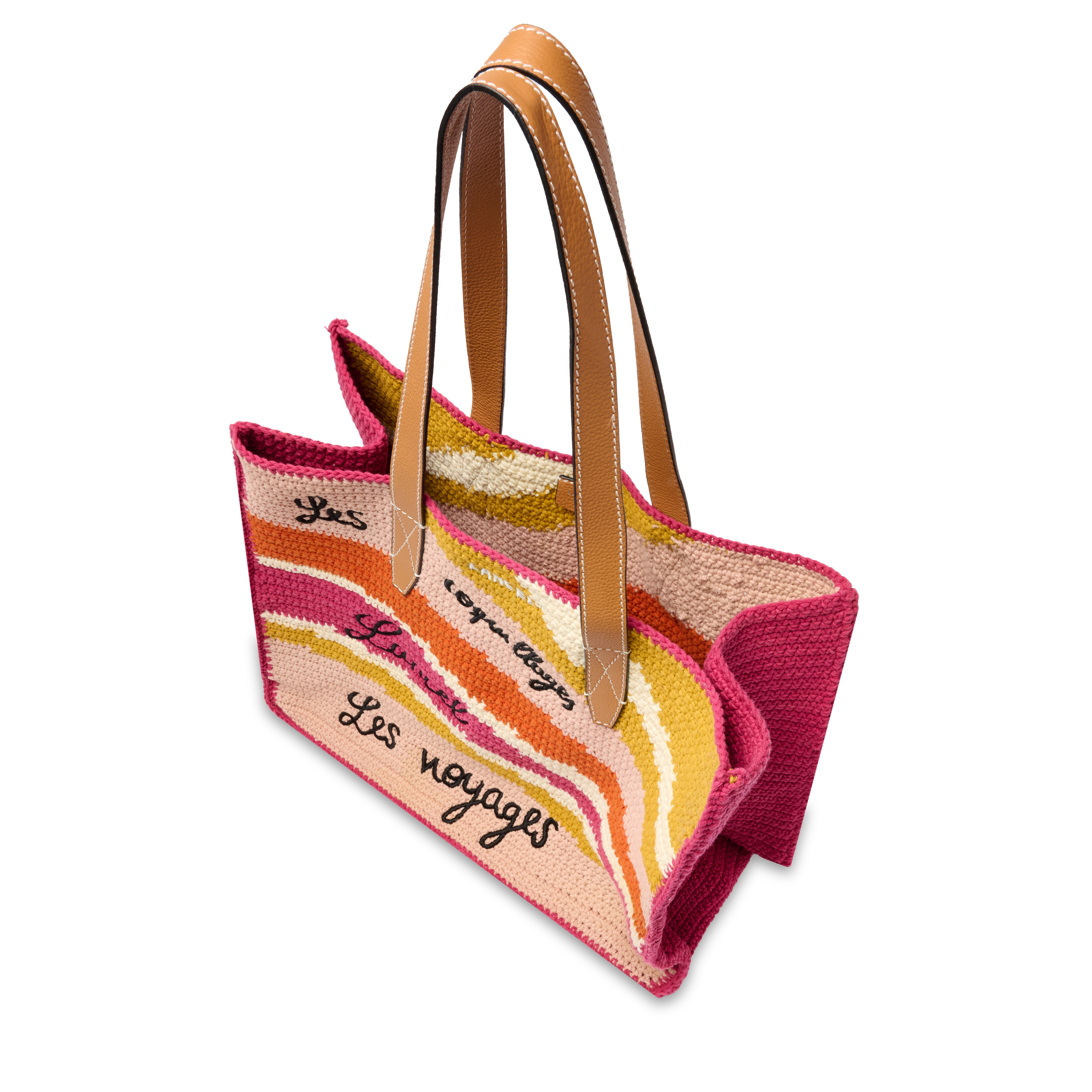 Sac cabas l summer mania de lancel en coton LANCEL Rose