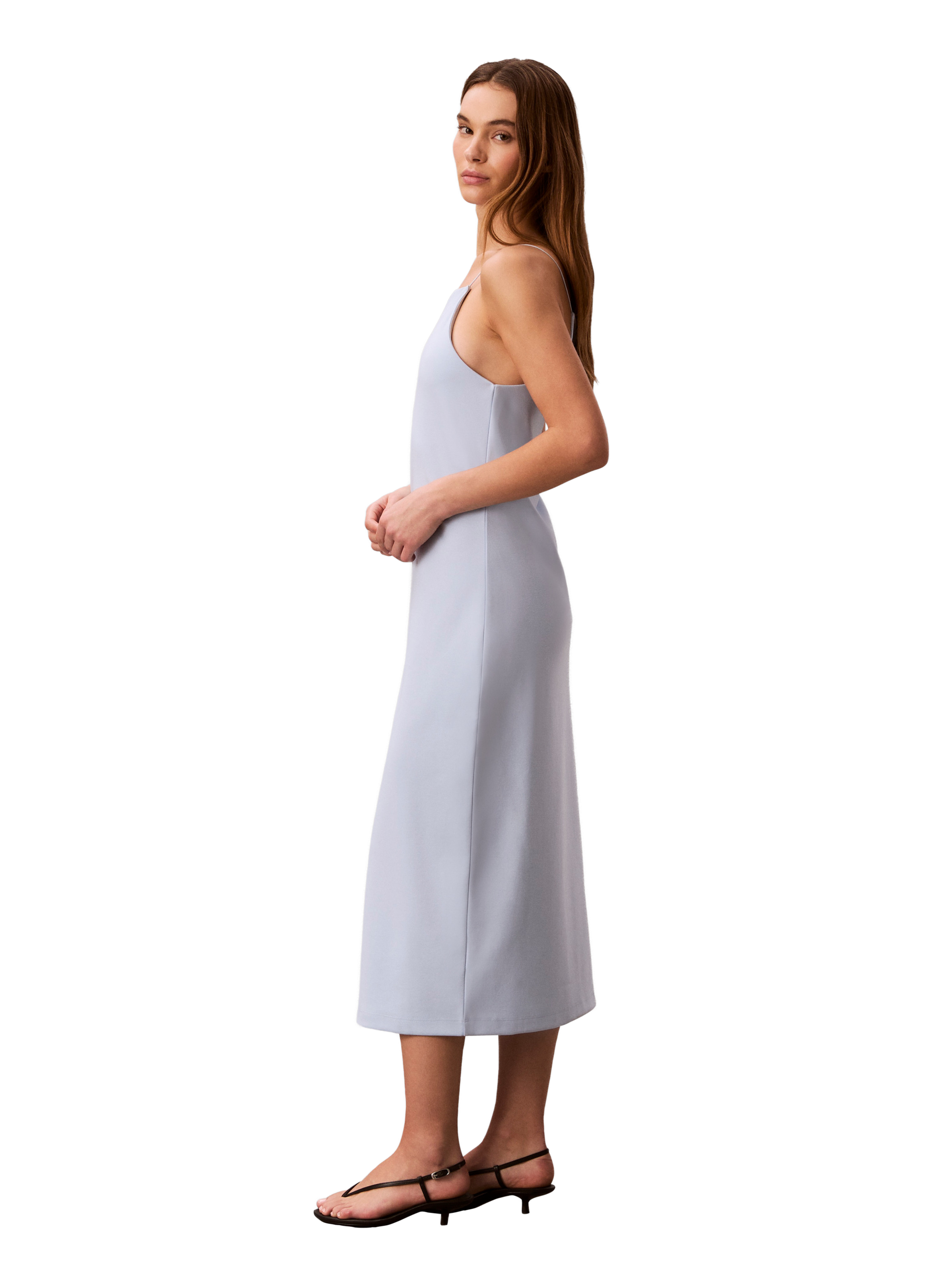 Robe midi à fines bretelles CALVIN KLEIN Bleu