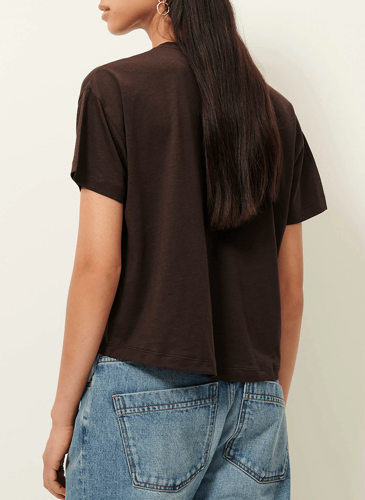 Tee-shirt oversize col rond too SESSUN Marron