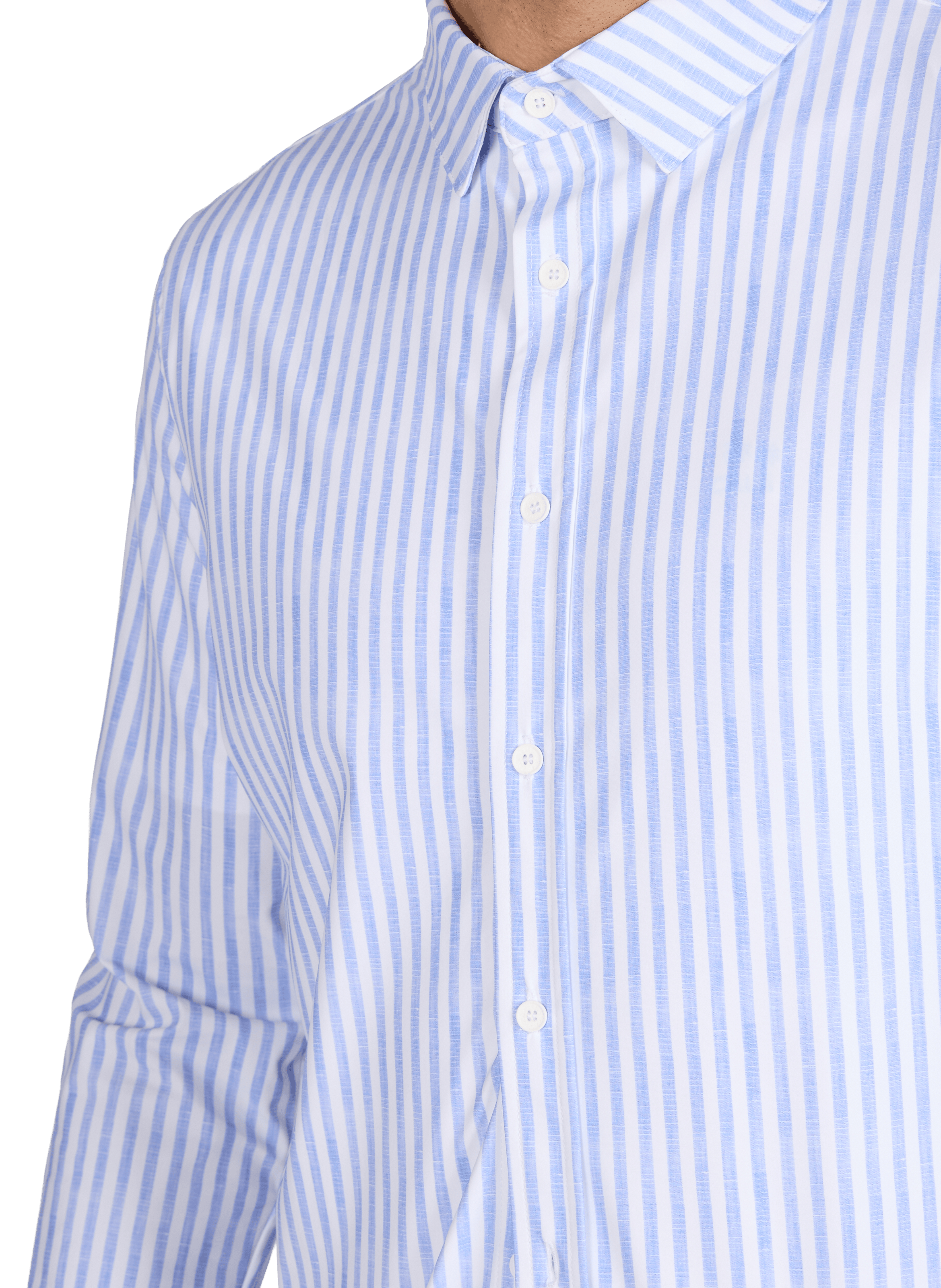 Chemise droite à rayures Jean Murcie 1789 CALA Blanc