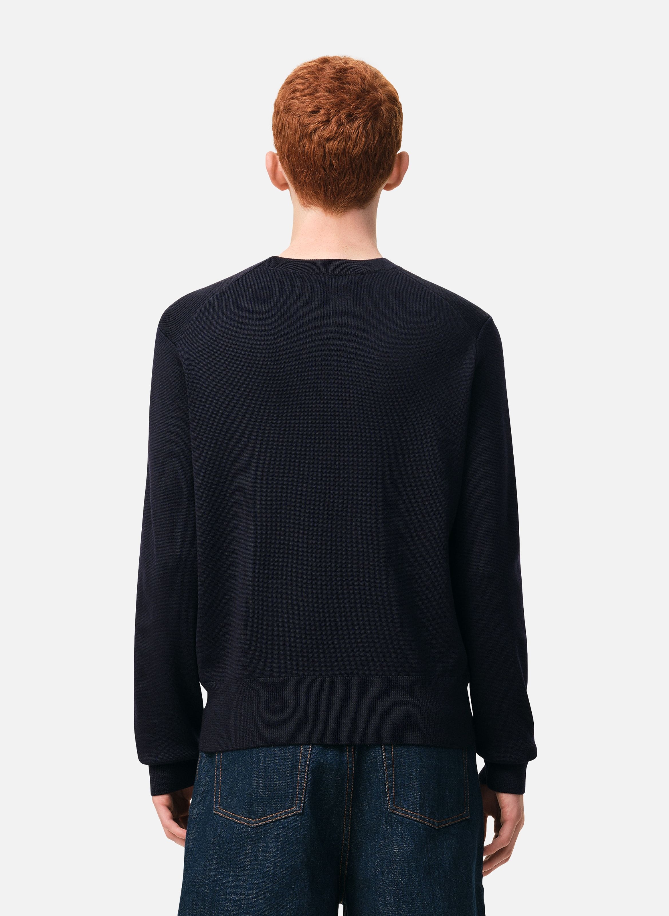 Pull Col Rond Ami De Coeur En Laine AMI PARIS Bleu