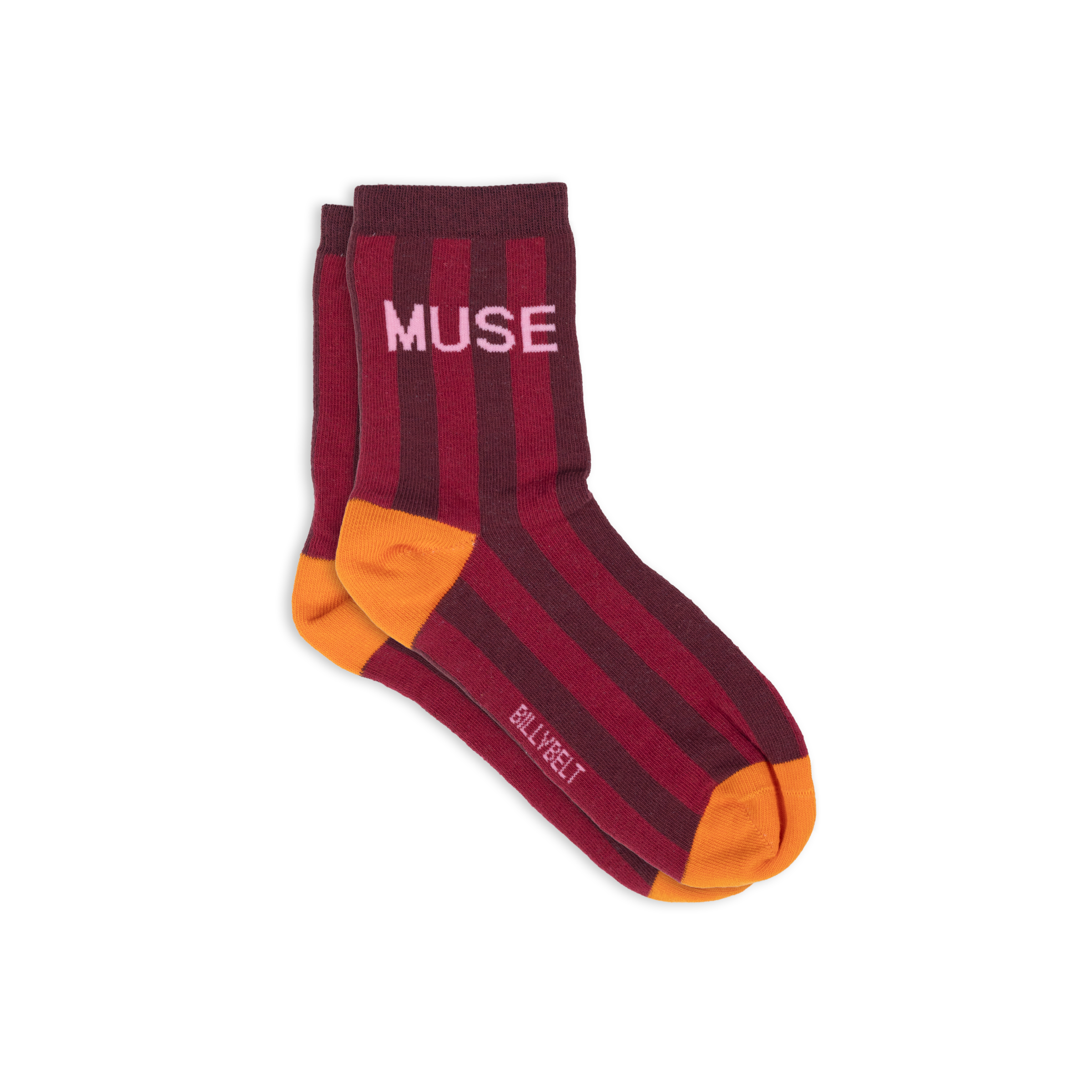 Chaussettes en coton peigné rayées BILLYBELT Rouge