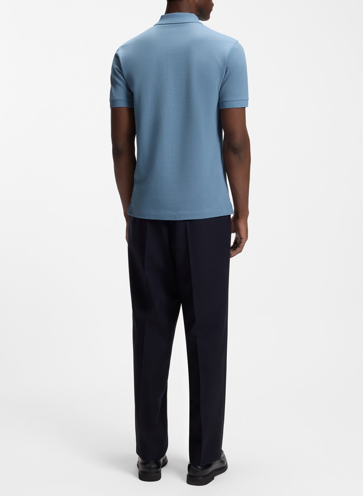 Polo manches courtes droit uni BOSS Bleu