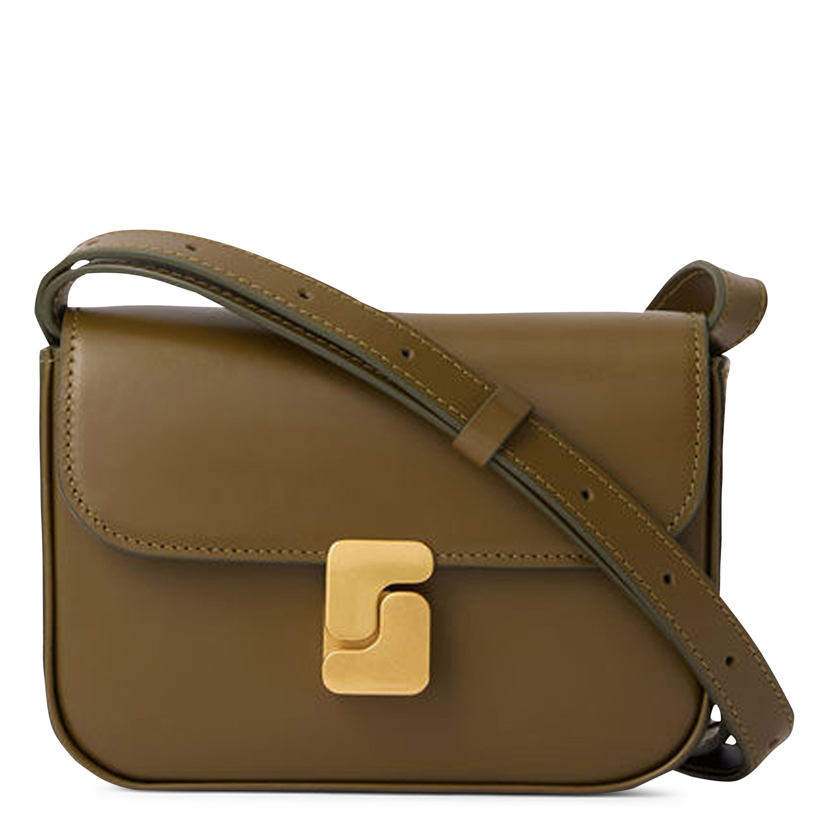 Sac bandoulière en cuir bell SOEUR Kaki