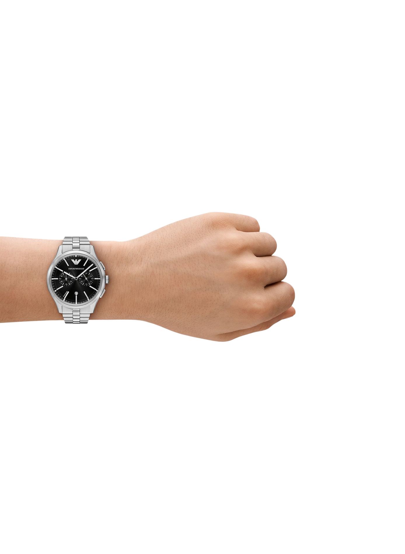 Montre quartz en acier inoxydable ARMANI MONTRES Noir