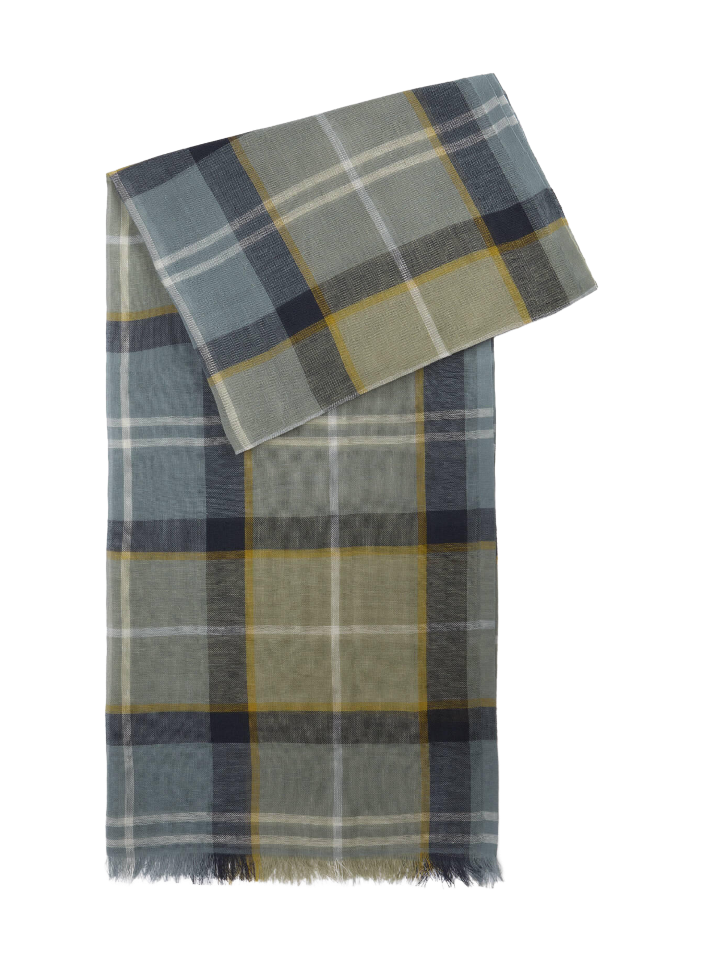 Echarpe tartan Welton en coton et lin BARBOUR Multicolore
