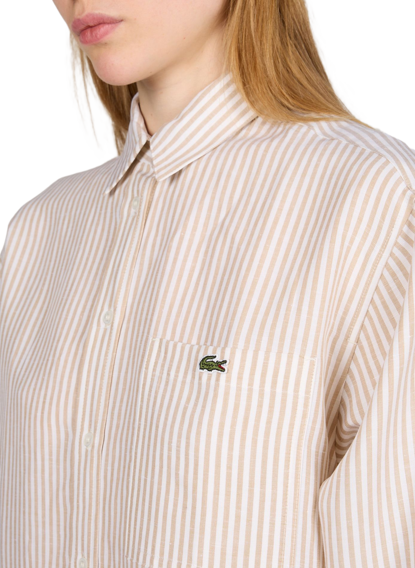 Long-sleeved striped cotton shirt LACOSTE Multicolour