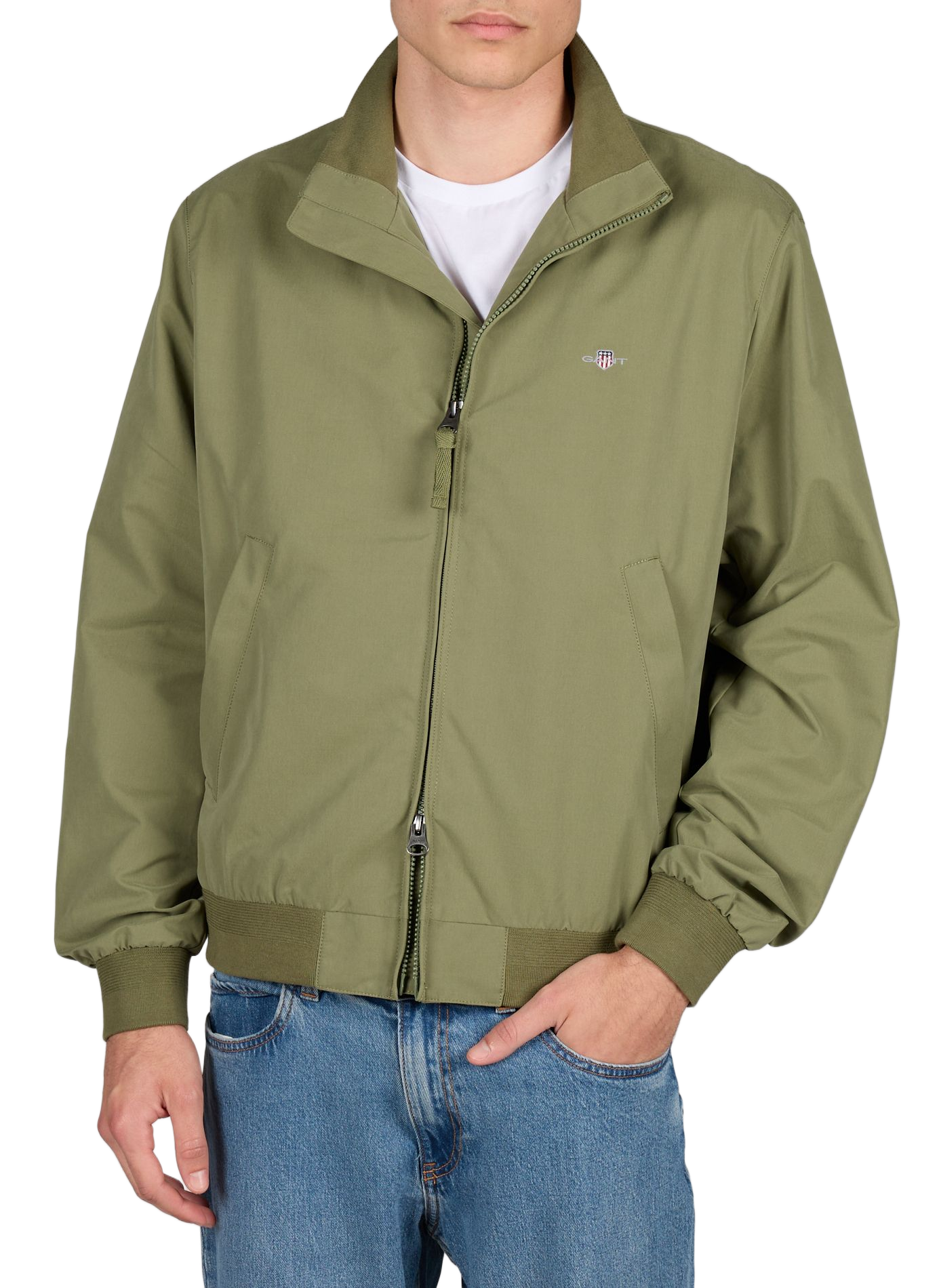 Straight jacket in blended cotton GANT Green