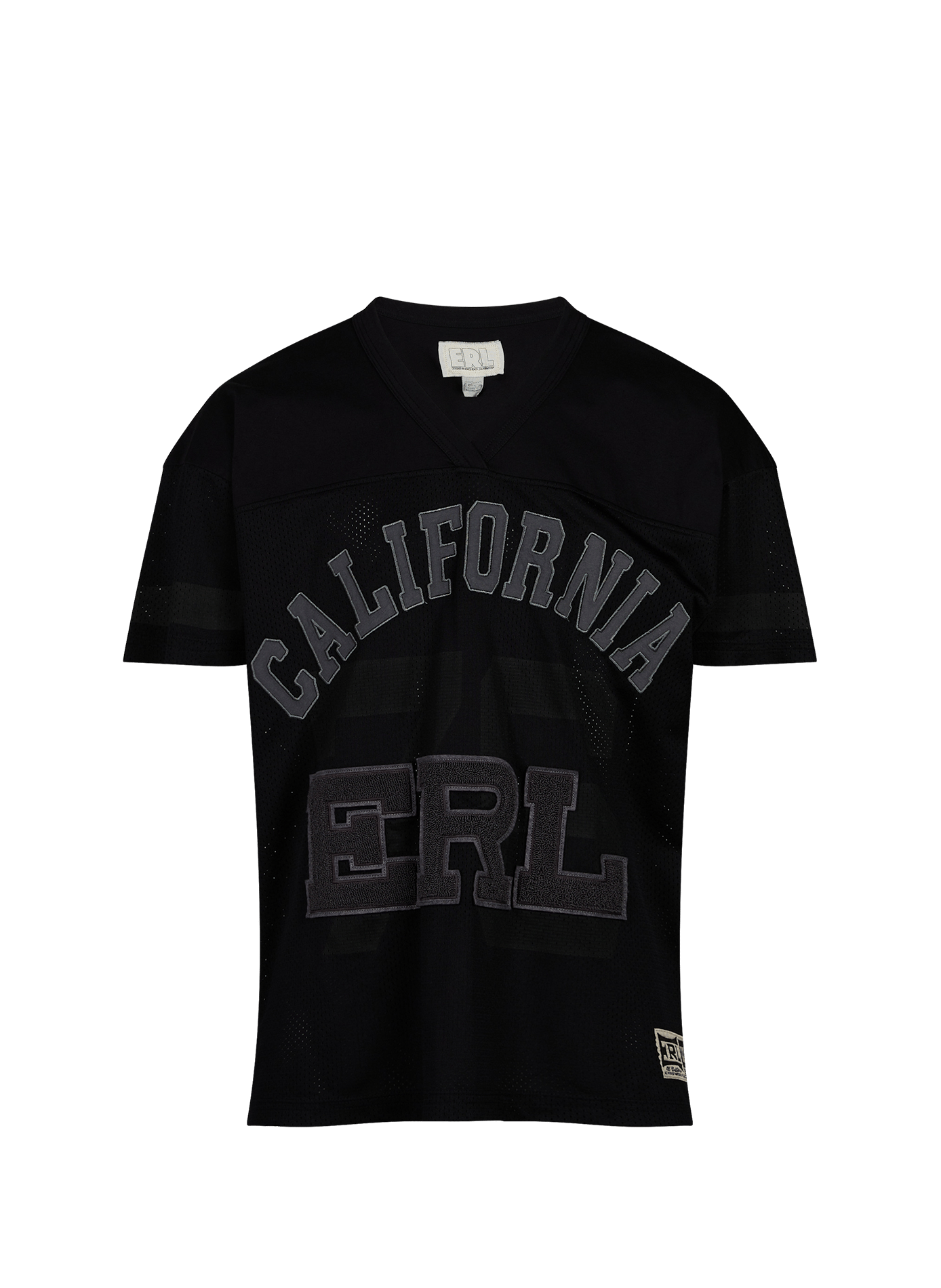 Fußball-Mesh-T-Shirt aus Baumwolle ERL Schwarz