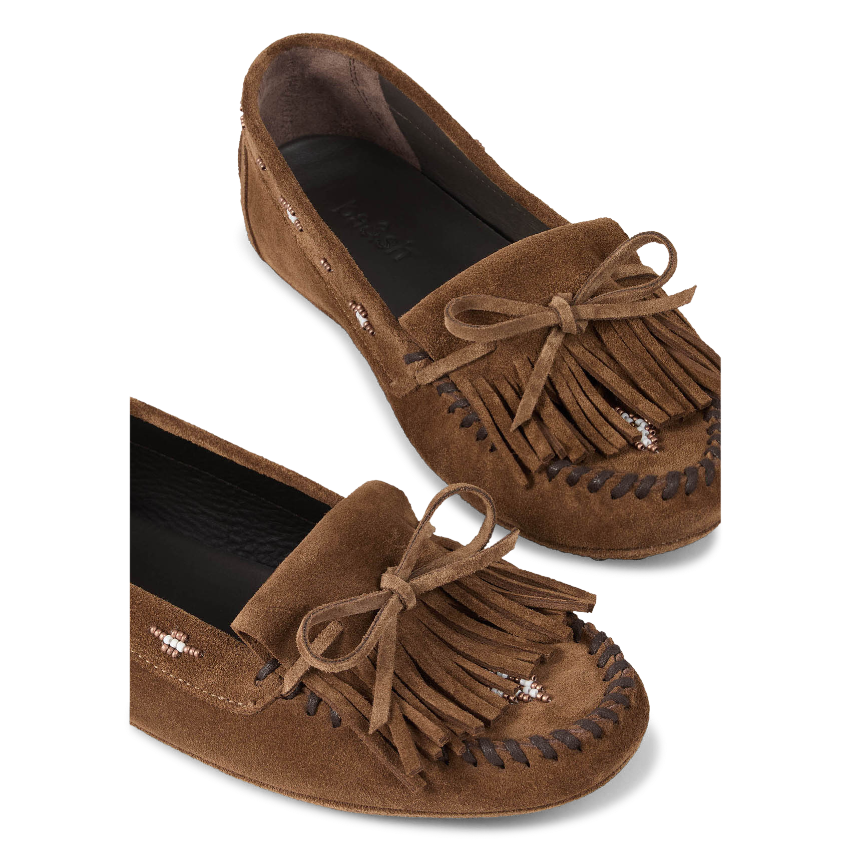 Mocassins en cuir corto BA&SH Marron