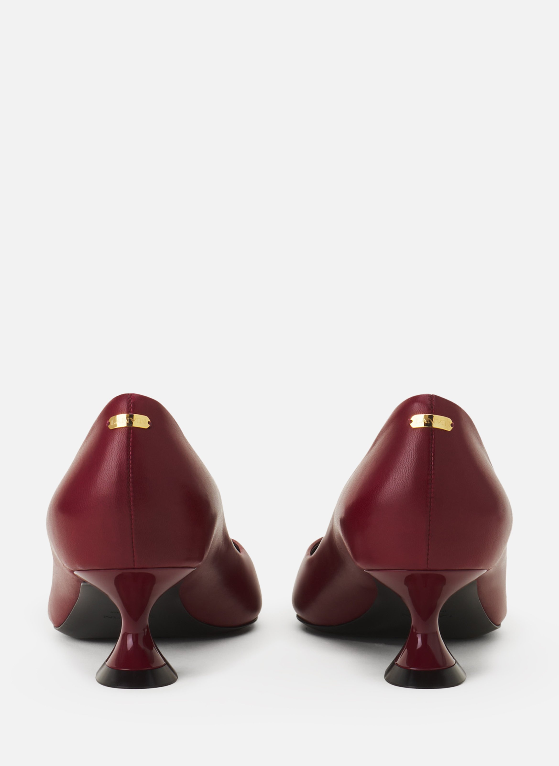 Escarpin midnight step en cuir LANVIN Marron