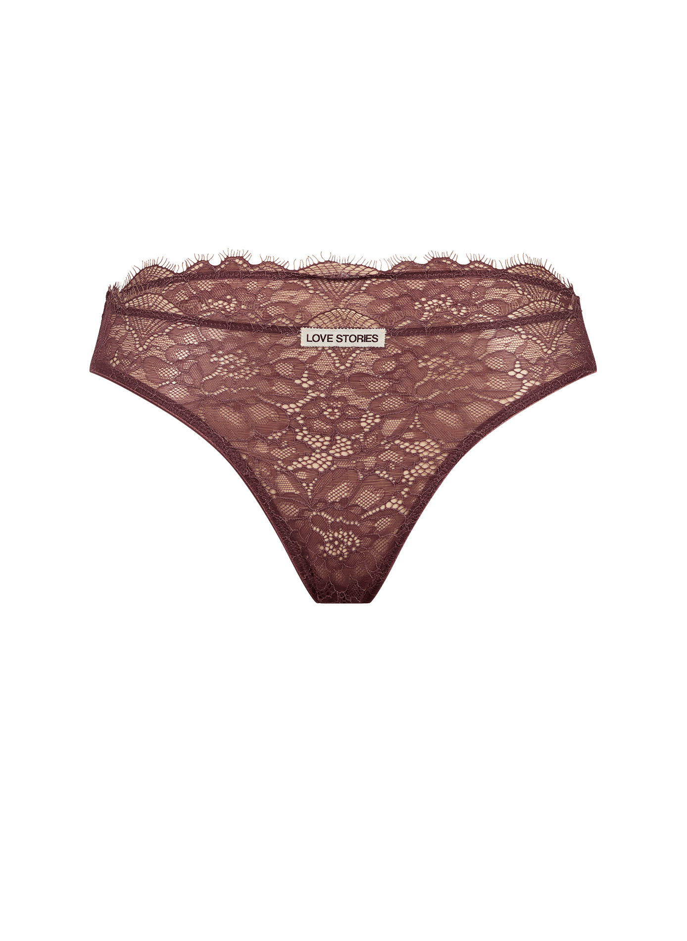 Culotte Kylie en dentelle à taille mi-haute LOVE STORIES Rouge