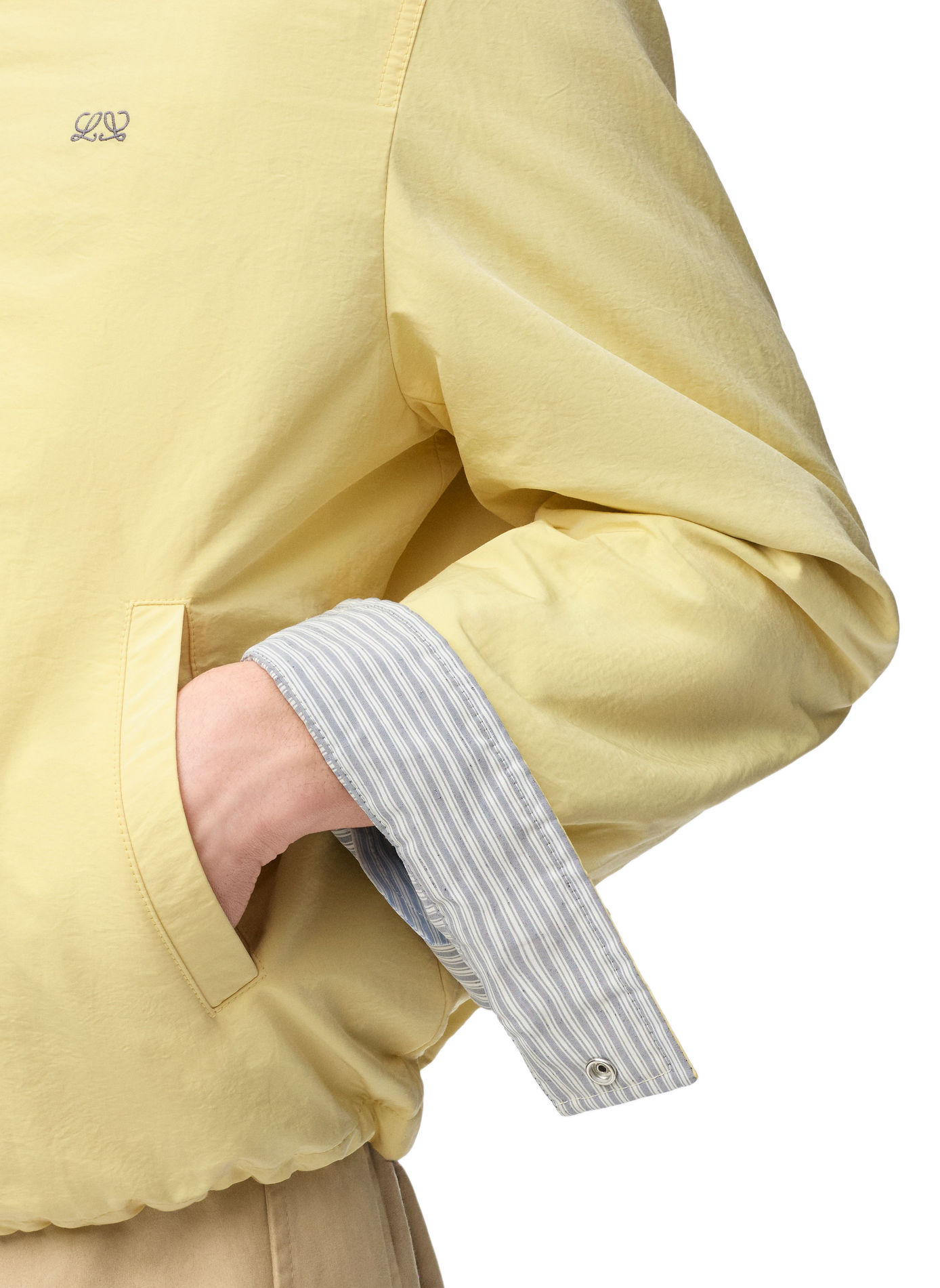 Zip-up technical cotton jacket LOEWE Yellow
