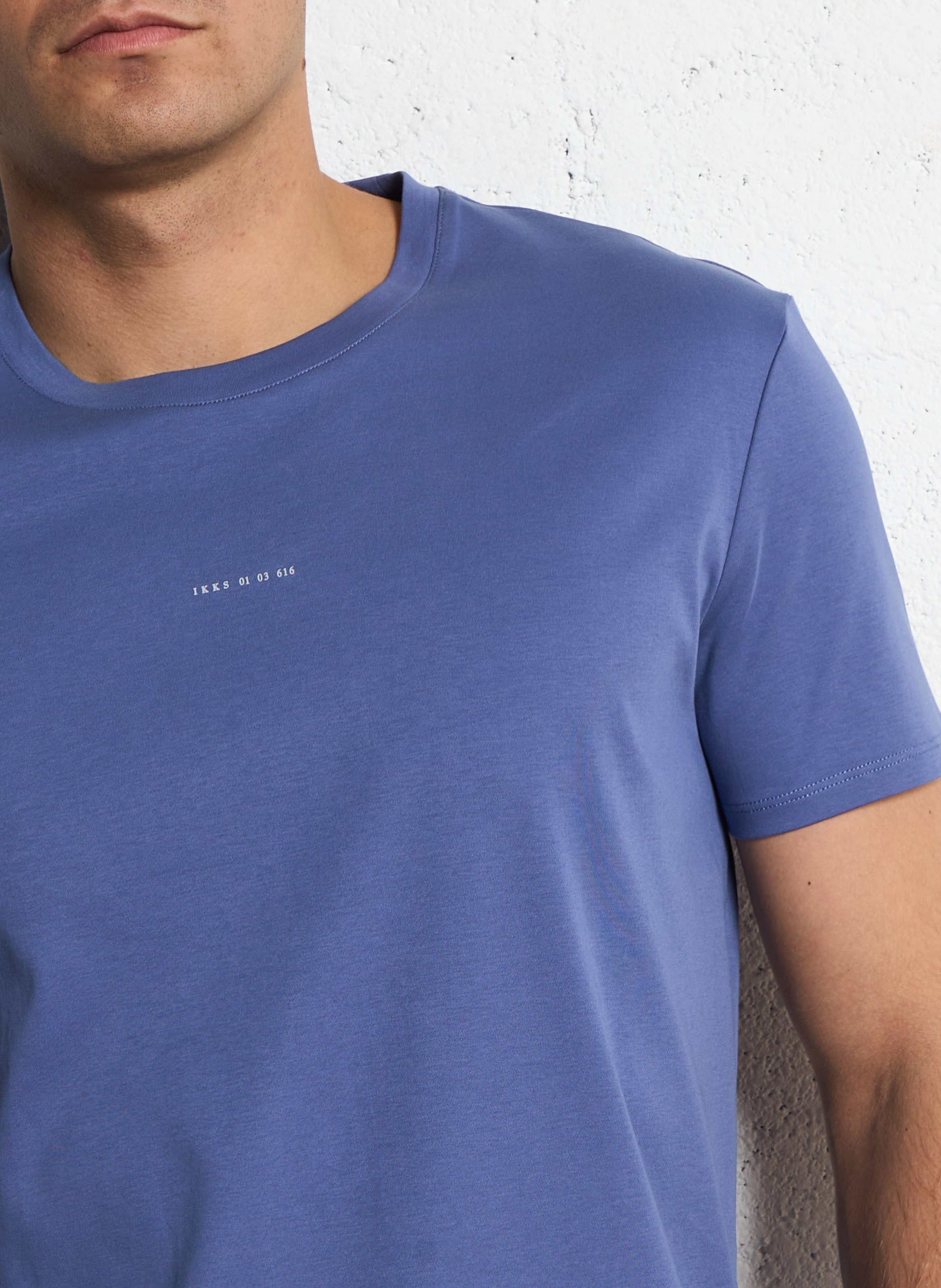 Tee-shirt col rond en coton IKKS Bleu