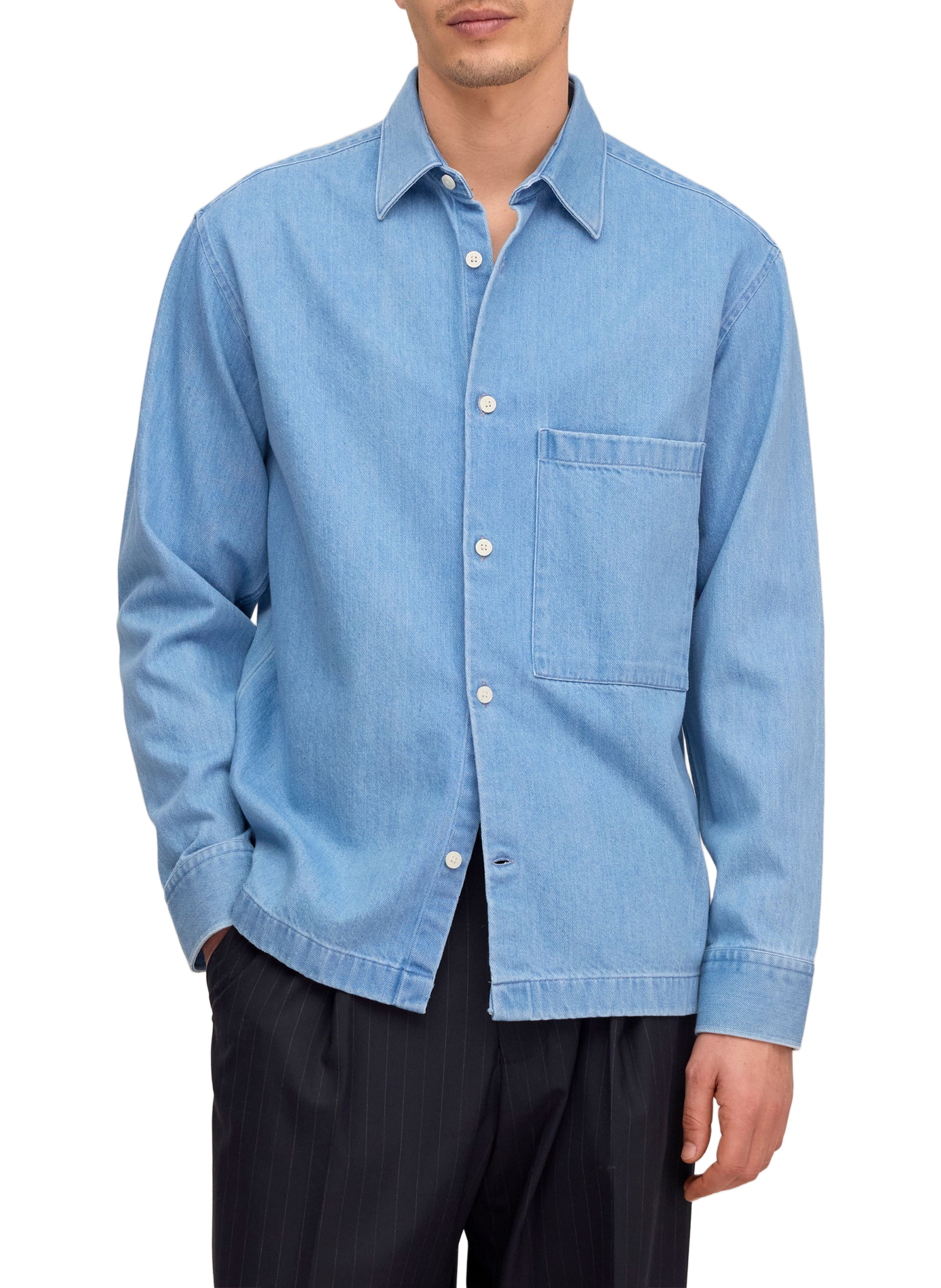 Cotton denim Freddy shirt NN.07 Blue