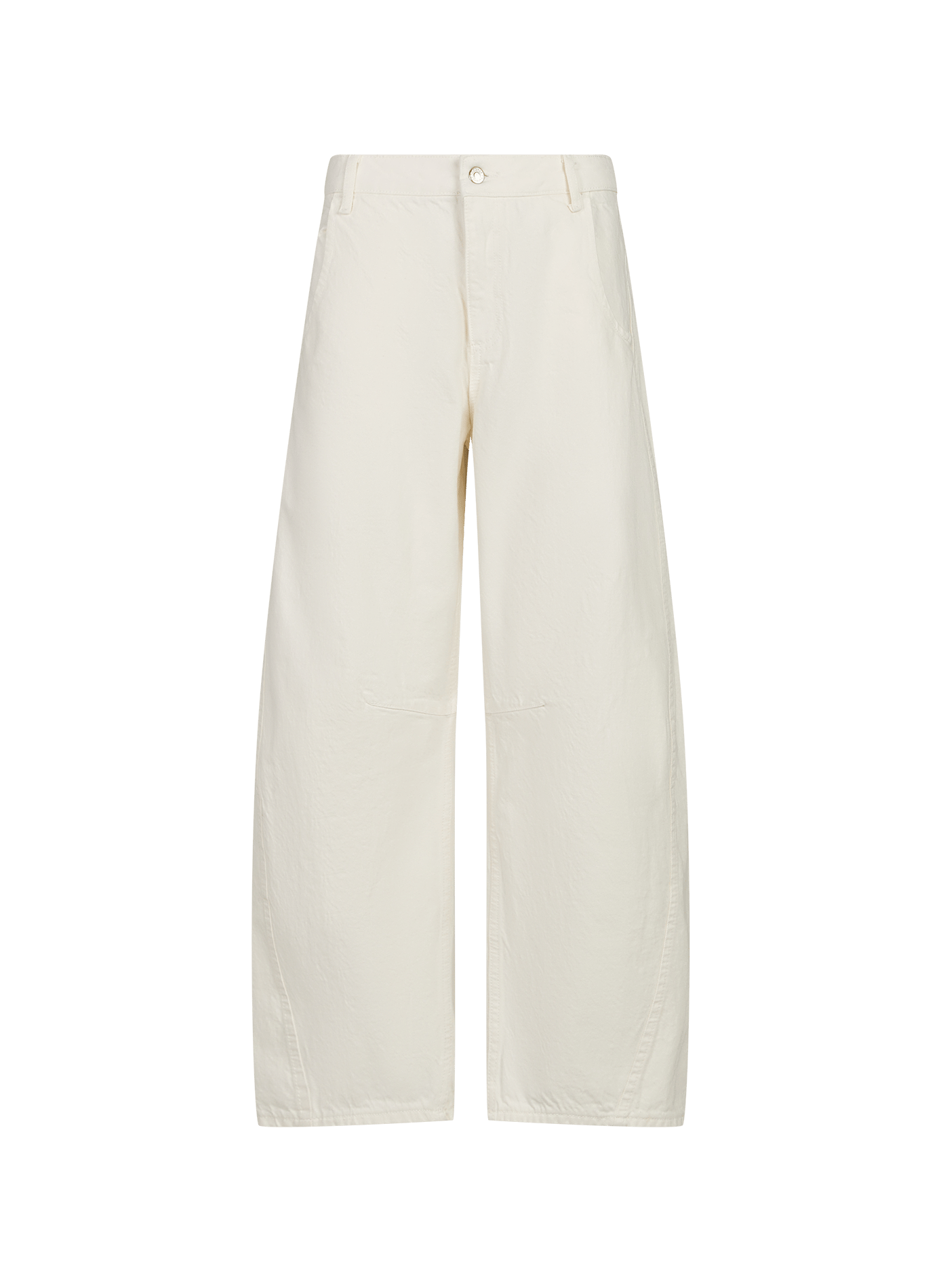 Jean taille haute barrel uni TOPSHOP Blanc