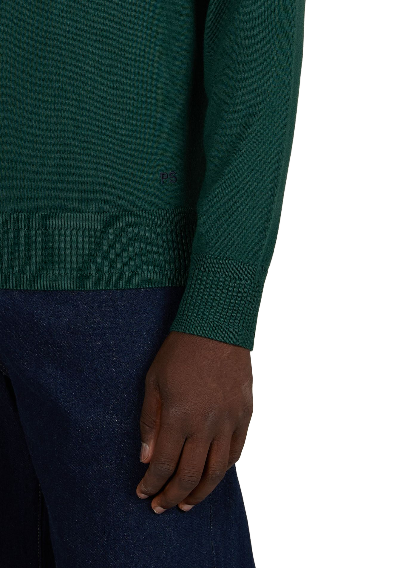 Zip-up wool turtleneck sweater PAUL SMITH Green