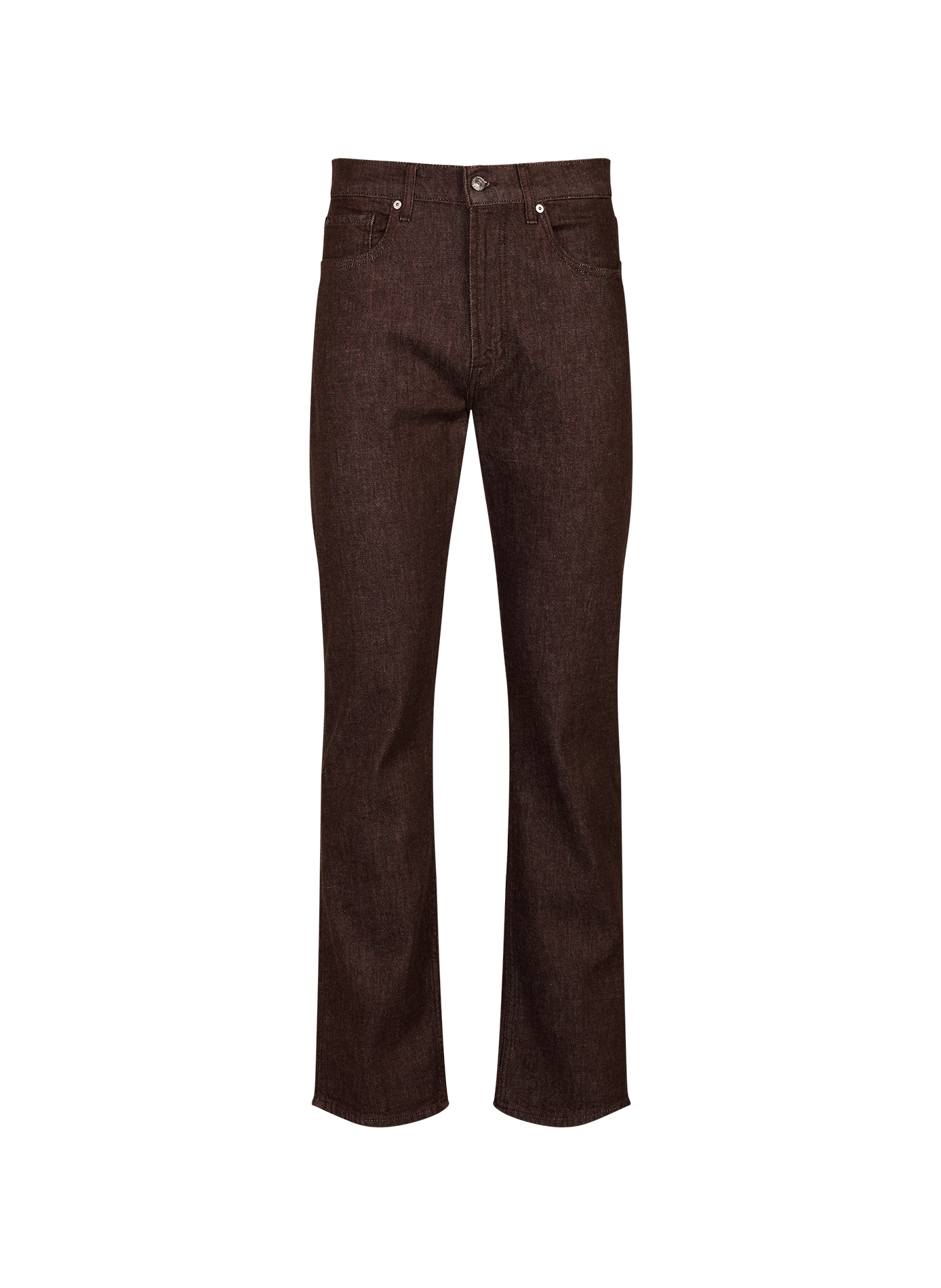 Straight-cut cotton-blend jeans 7 FOR ALL MANKIND Brown
