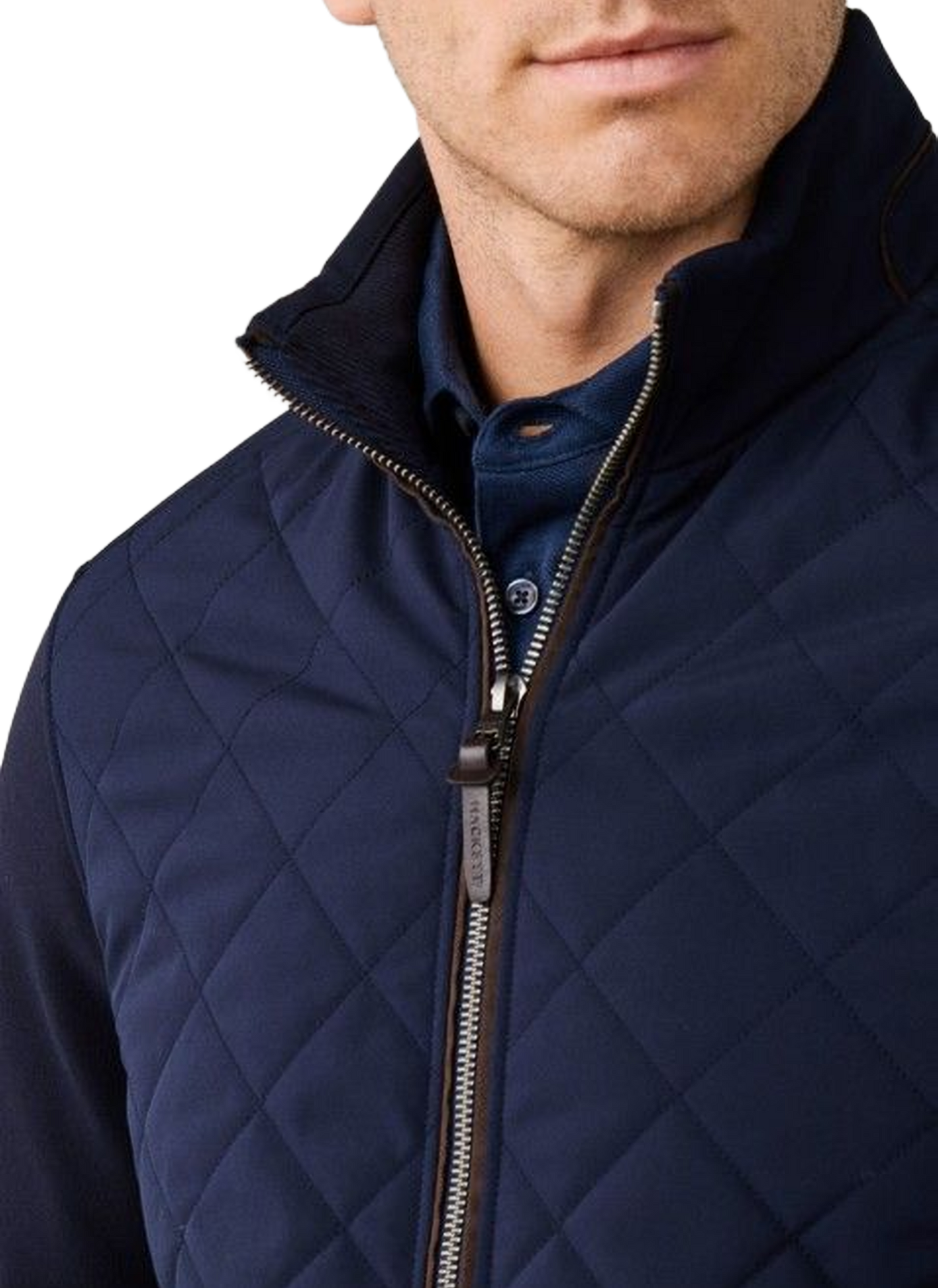 Sweat col montant en coton mélangé HACKETT Blue