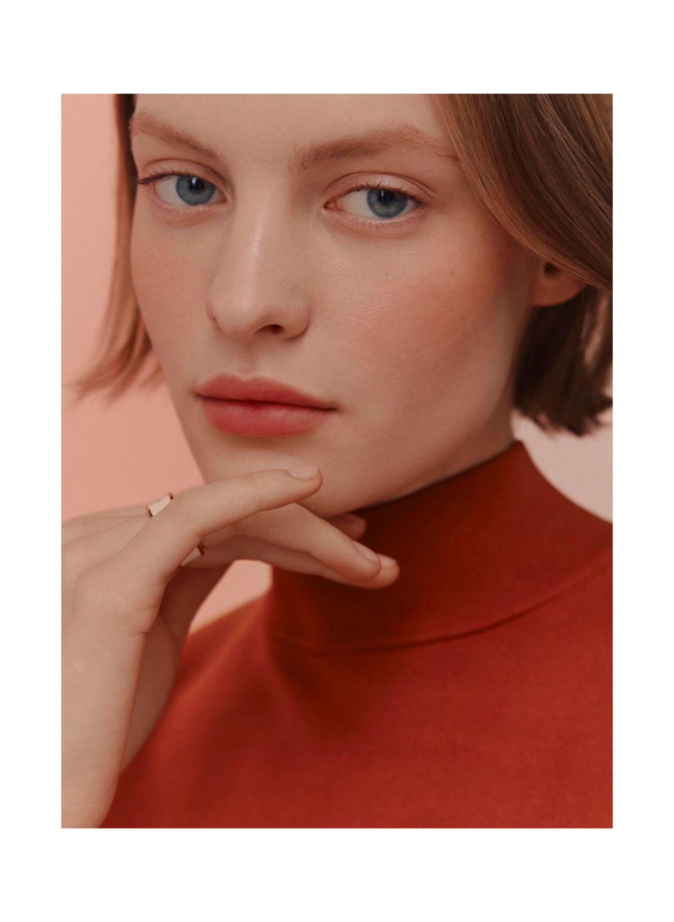 Roze Hermès, navulling voor zijdezachte blush, abrikoosroze. HERMÈS Rose abricot