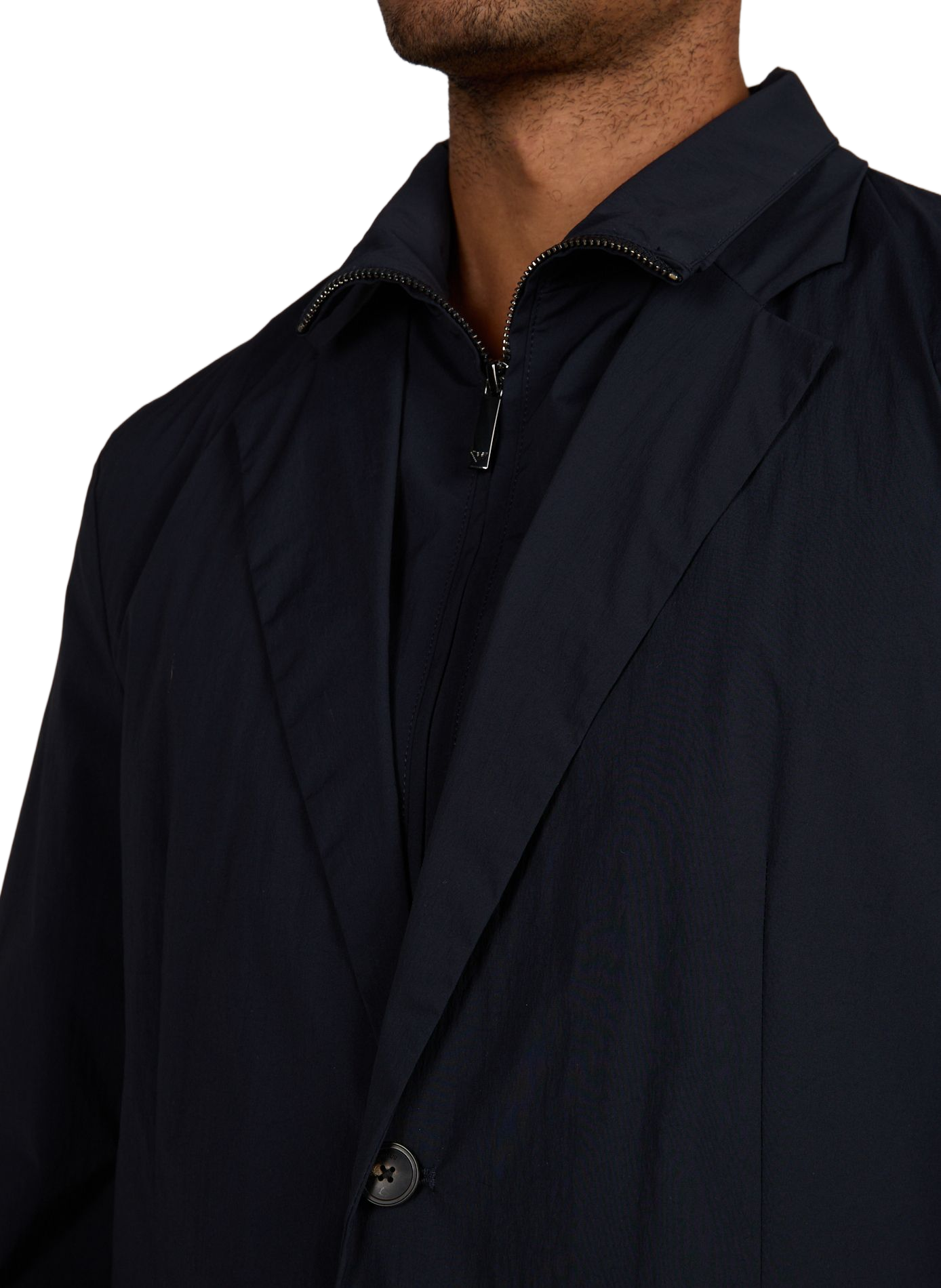 Removable straight blazer EMPORIO ARMANI Blue