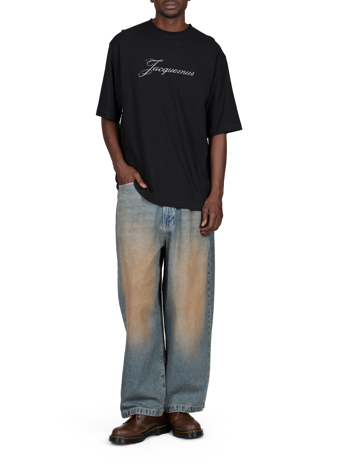 Camiseta con estampado de logo JACQUEMUS Negro