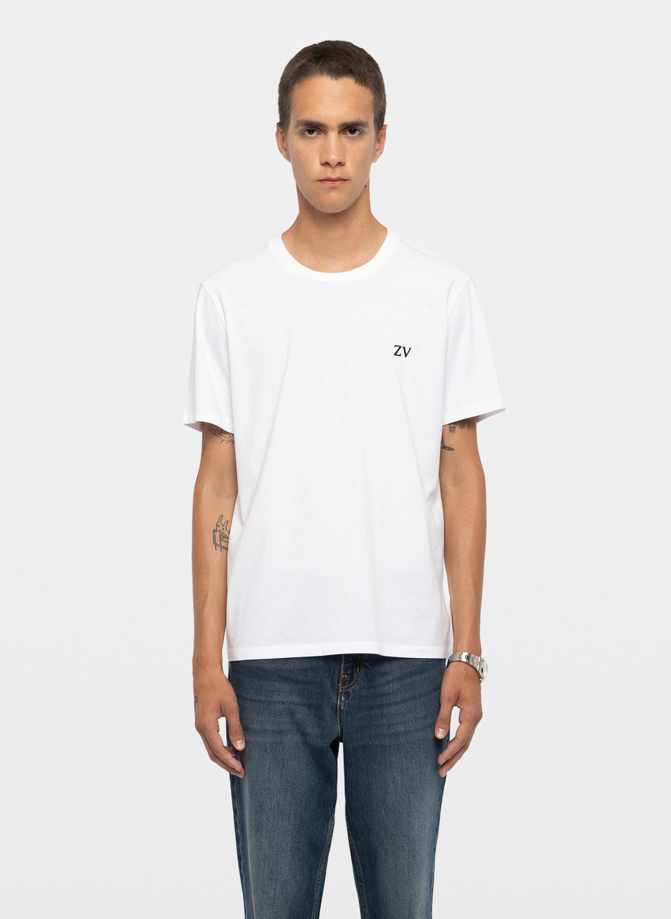 T-shirt droite en coton tommy ZADIG&VOLTAIRE Blanc