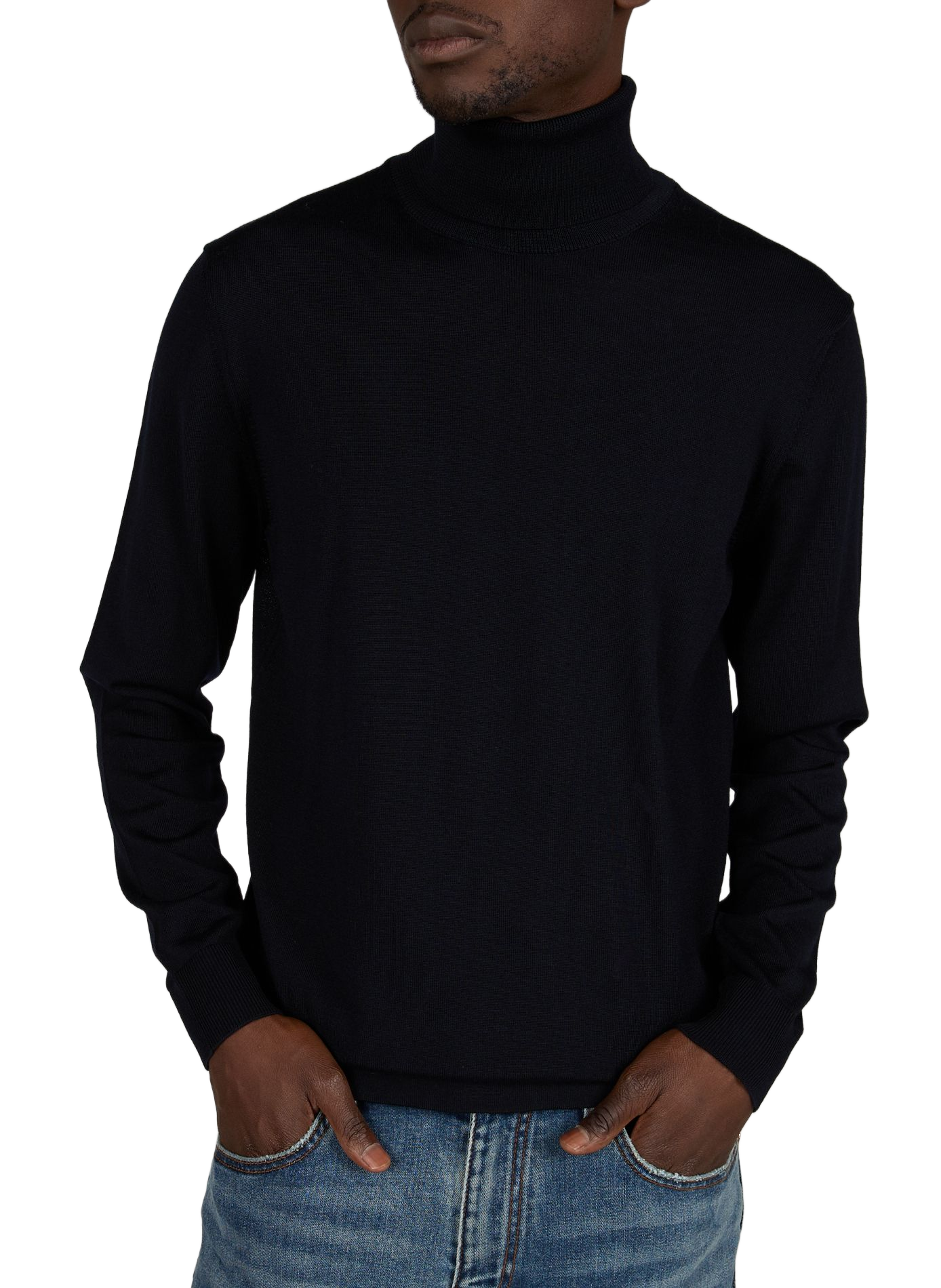 Pull Marek à col roulé en laine vierge  STRELLSON Bleu