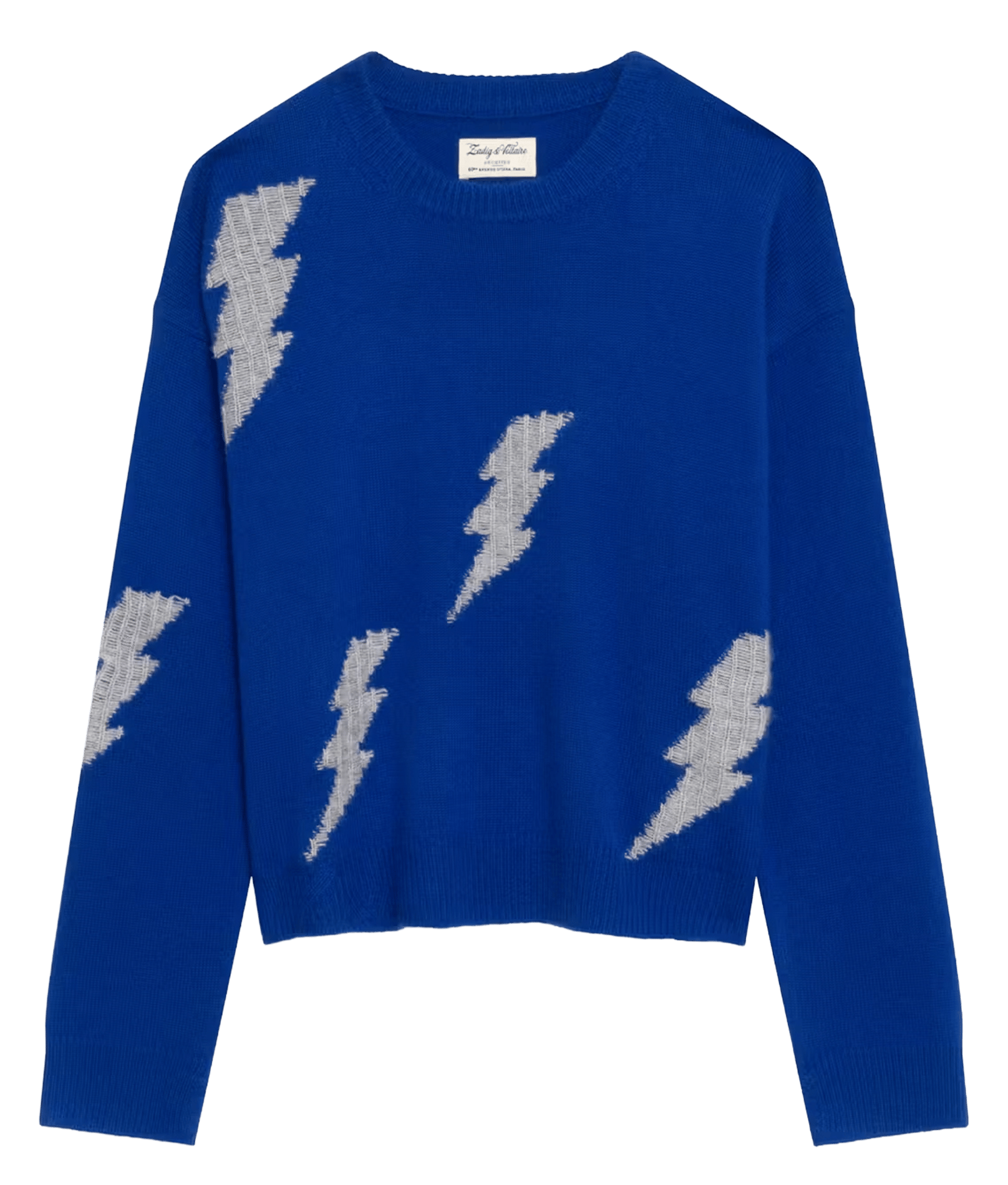 Markuz kasjmieren trui met ruimvallend patroon ZADIG&VOLTAIRE Blauw