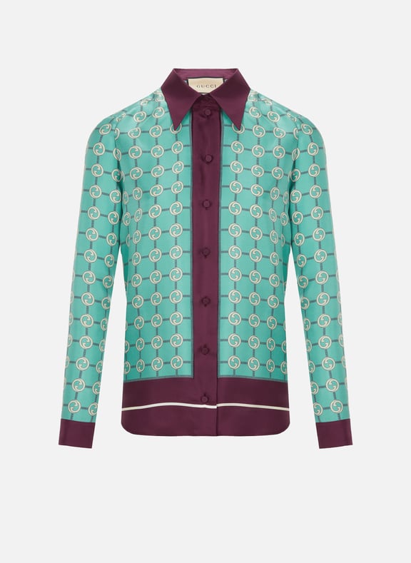 Silk GG print shirt GUCCI Silk GG print shirt GUCCI
