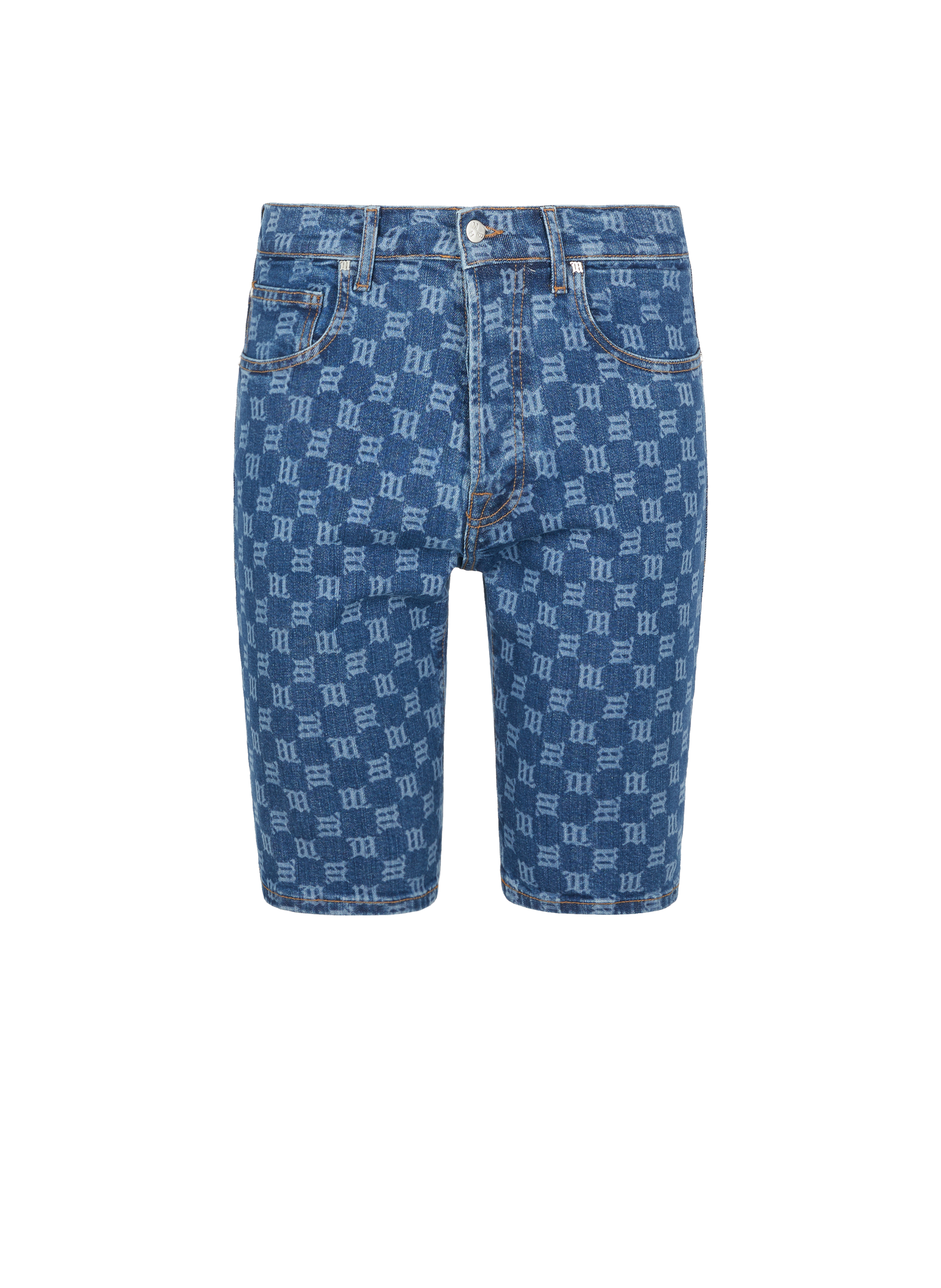 Bermuda monogrammé en jean