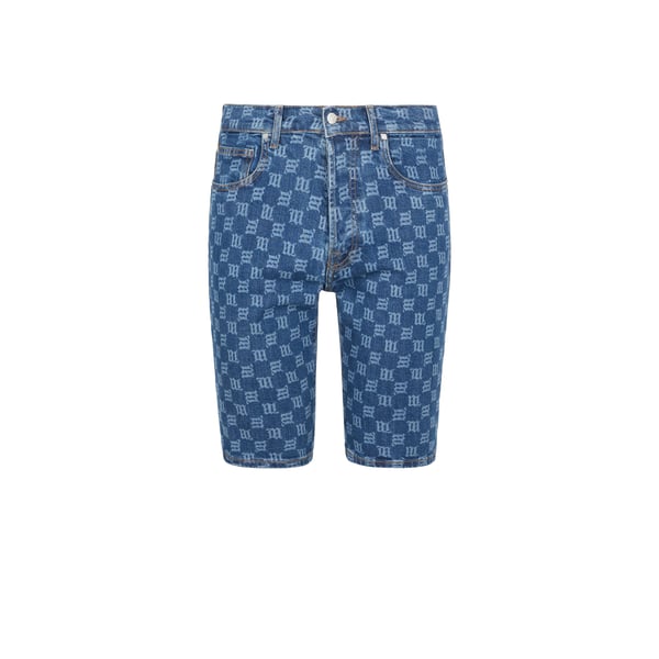 Bermuda monogrammé en jean
