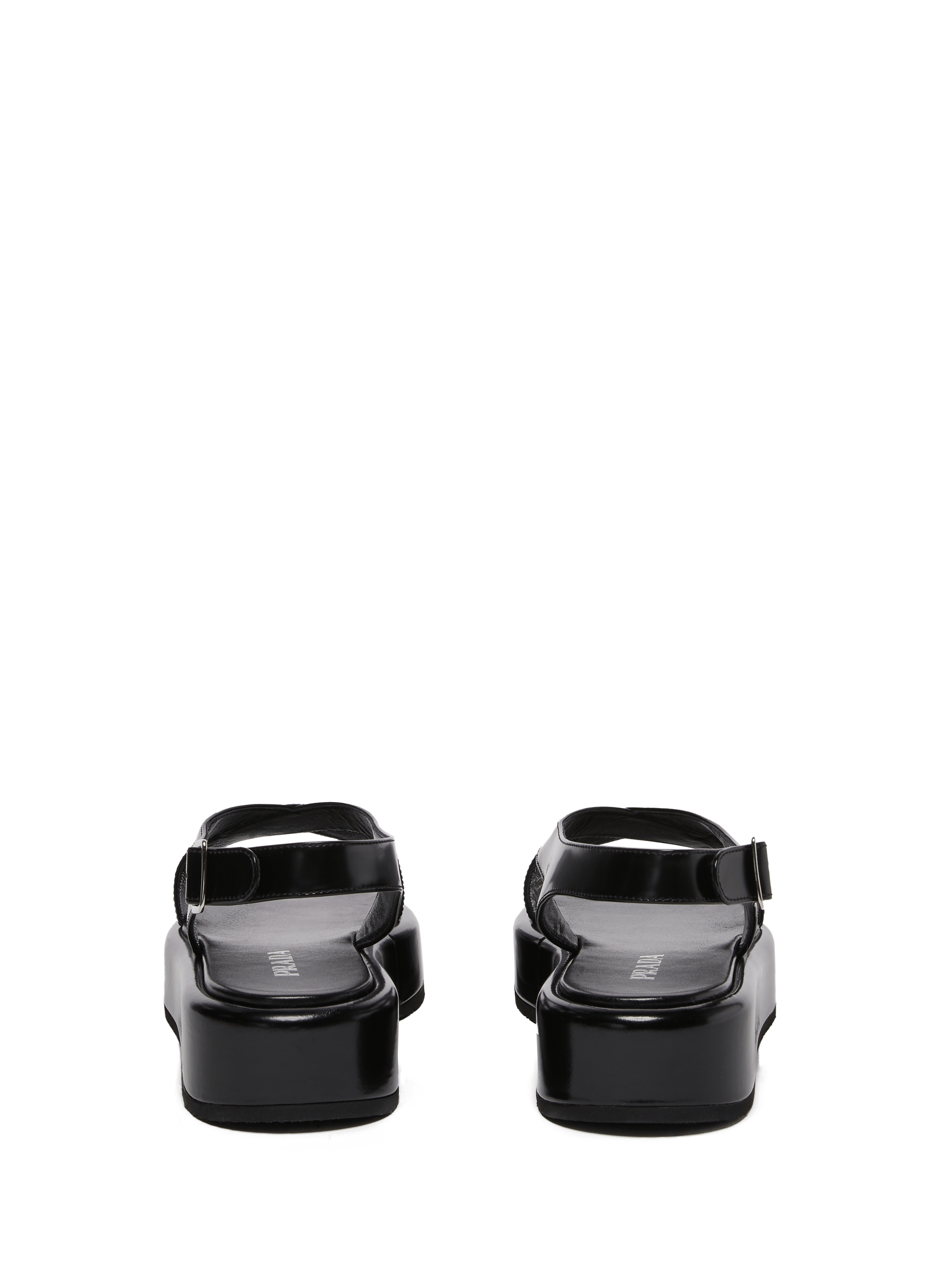 Leather Sandals PRADA Black