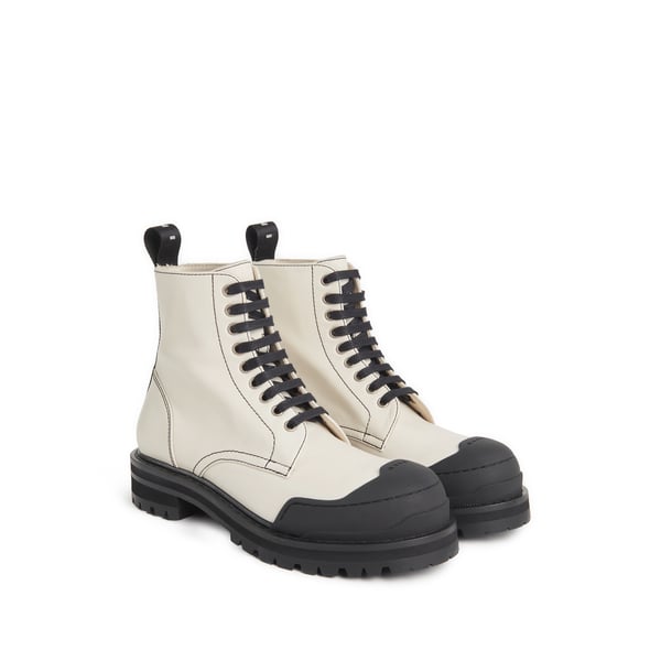 Bottines à lacets en cuir