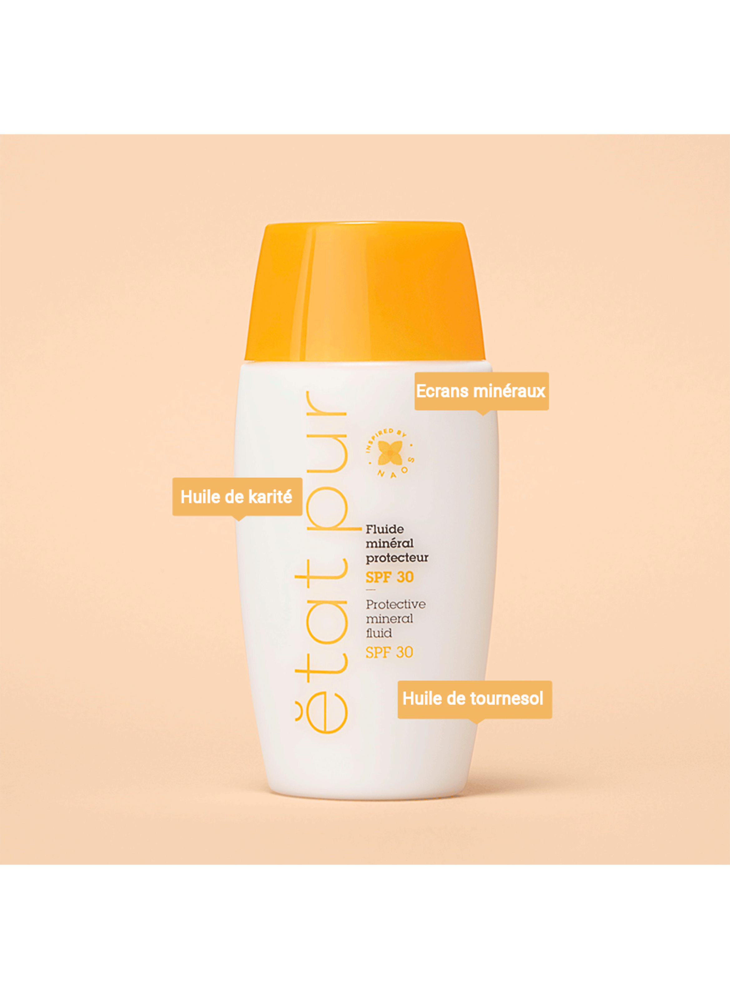 Le fluide minéral solaire SPF30 ETAT PUR No color