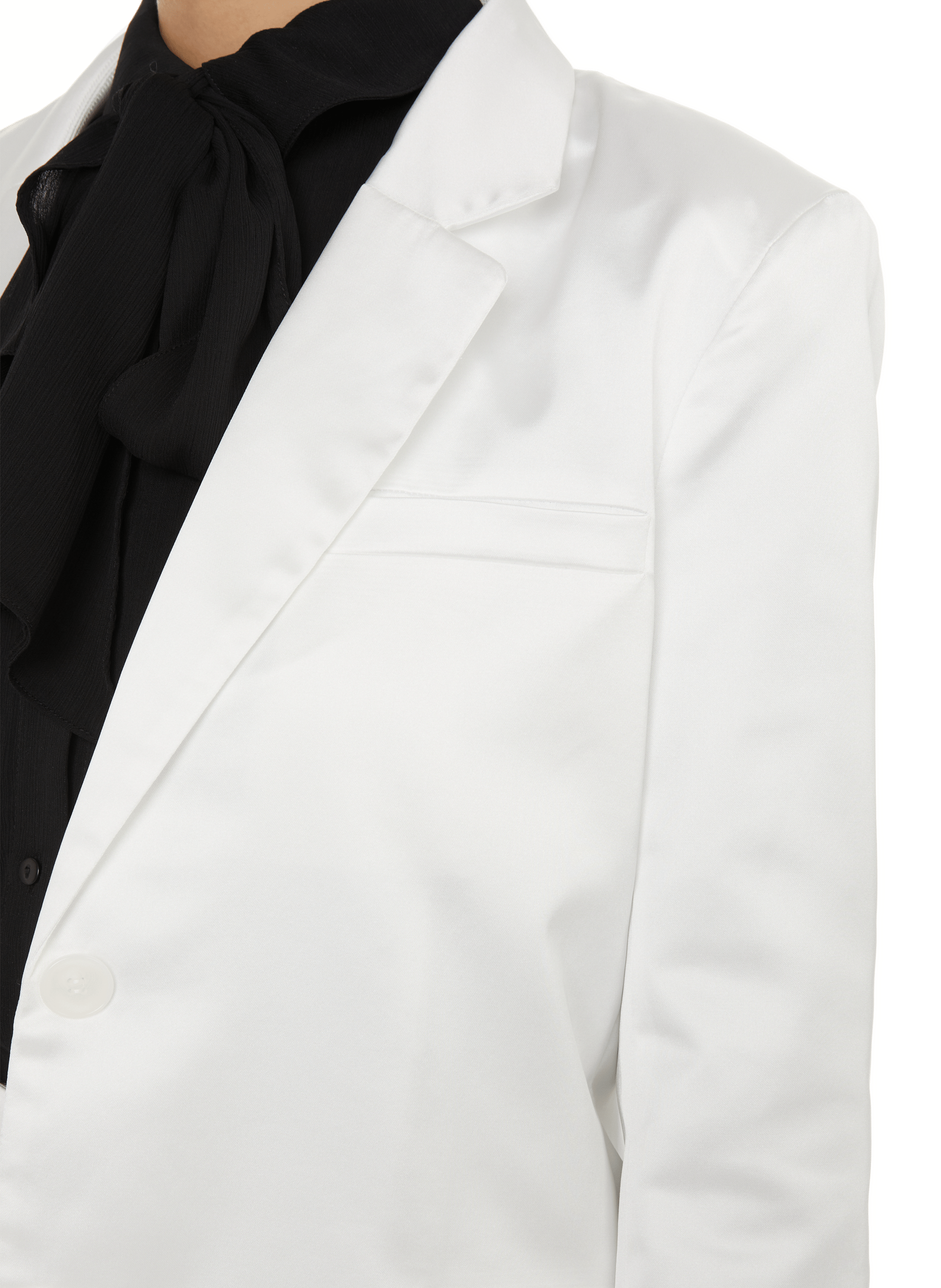 Veste satinée Blanc