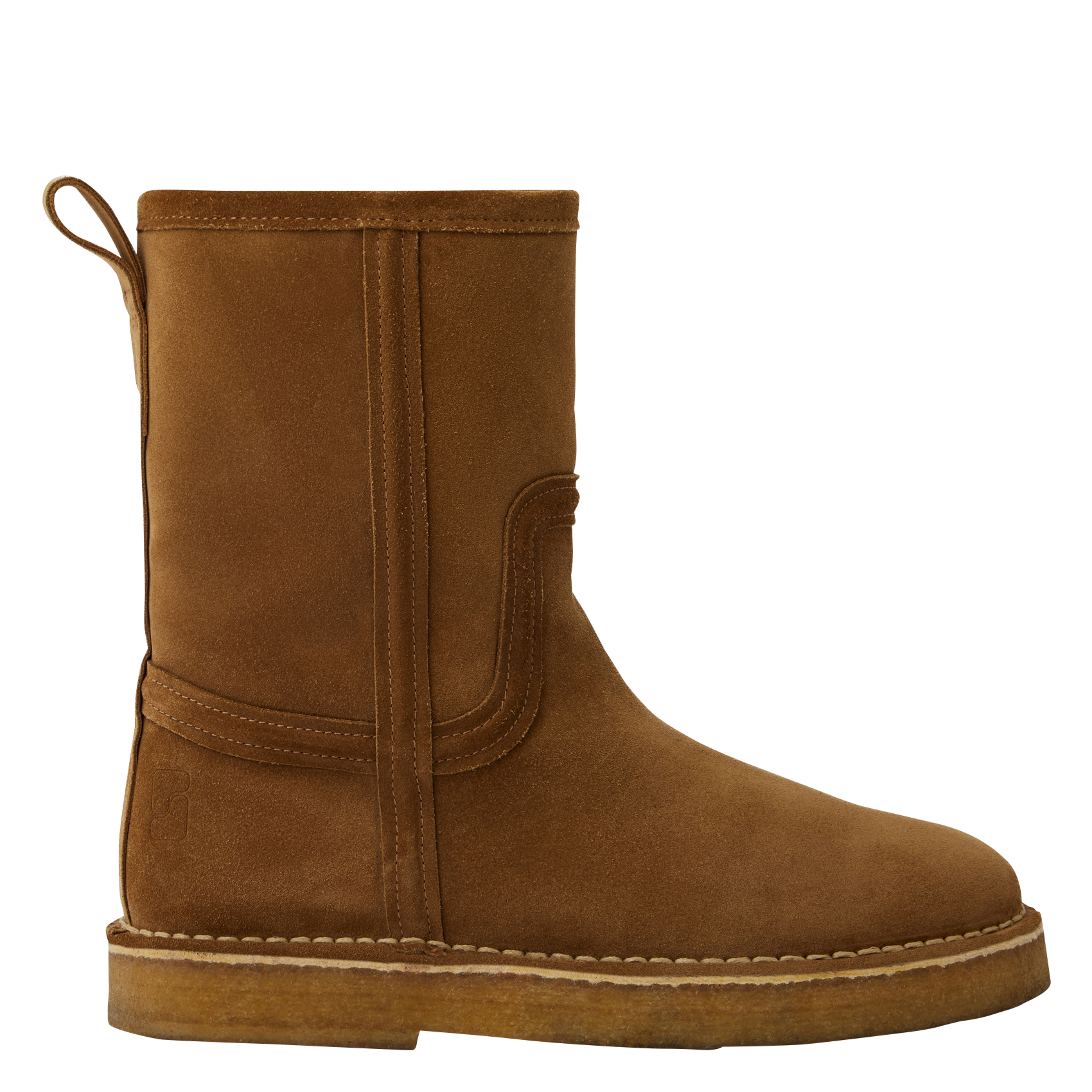 SOEUR Bottes fourrées en cuir velours texas Beige