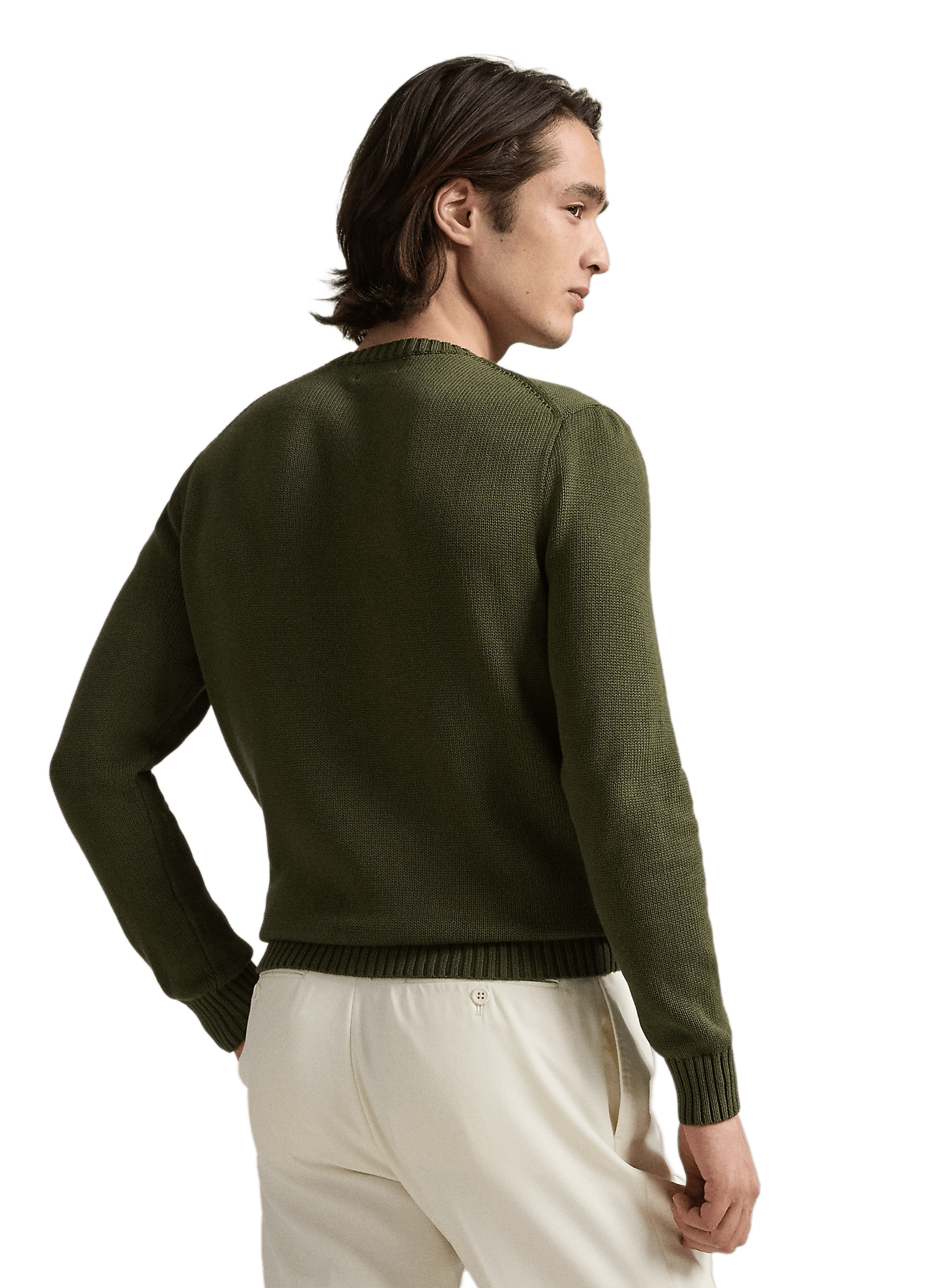 Straight cotton knit jumper POLO RALPH LAUREN Khaki