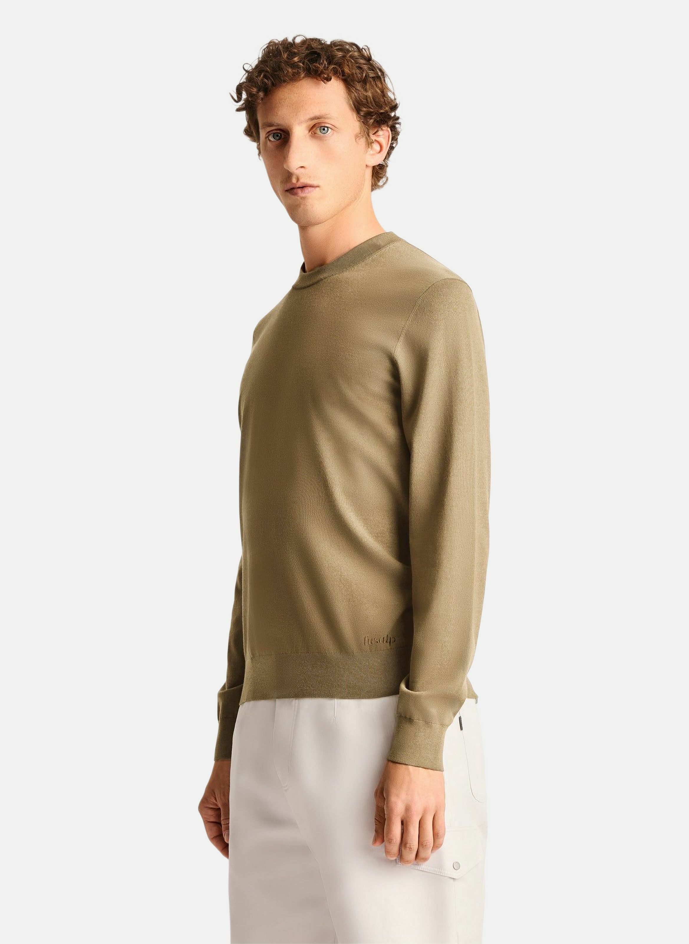 Pull ashtton col rond coupe regular FUSALP Beige