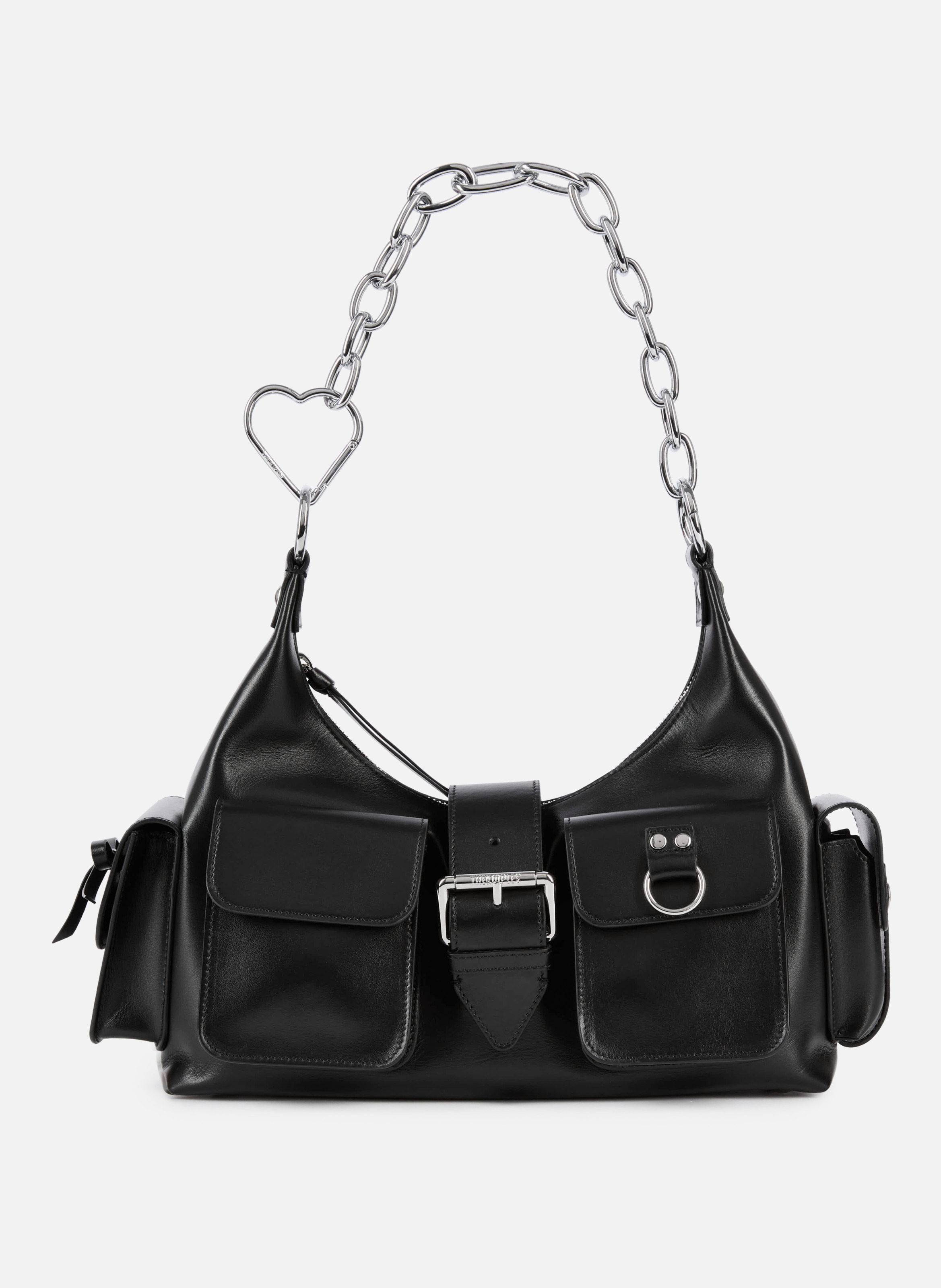 Sac amelia chaîne en cuir lisse THE KOOPLES Noir