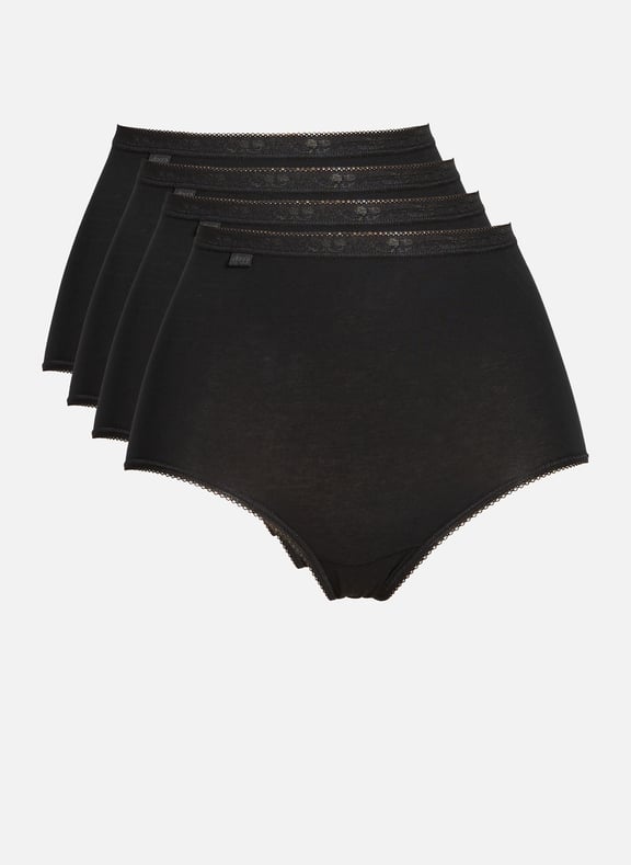 Set of 4 plain panties Black by SLOGGI SLOGGI Set of 4 plain panties Black