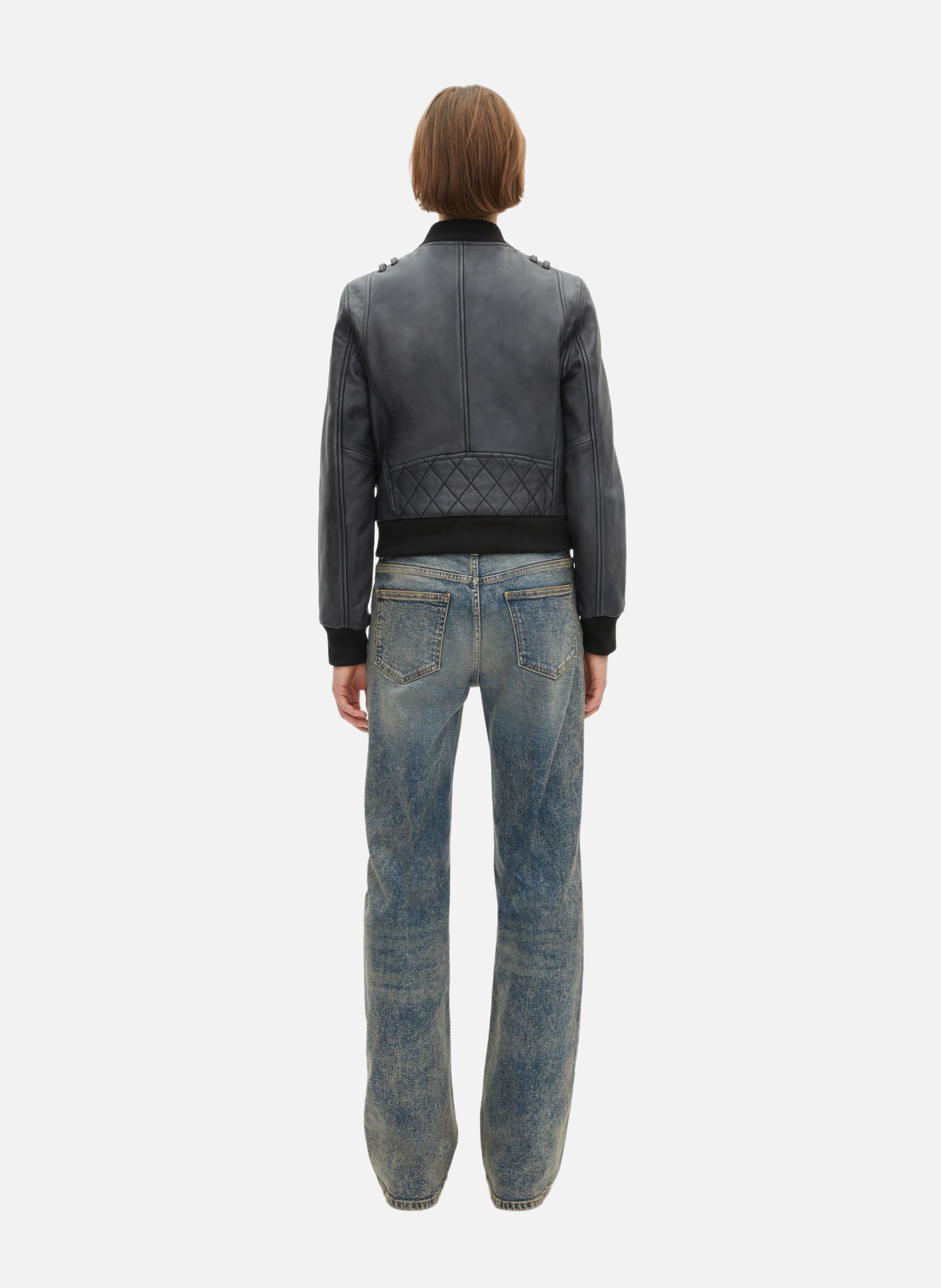 Blouson en cuir THE KOOPLES Noir