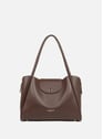 Sac cabas épaule - ida double | Marron by LANCASTER LANCASTER Sac cabas épaule - ida double | Marron