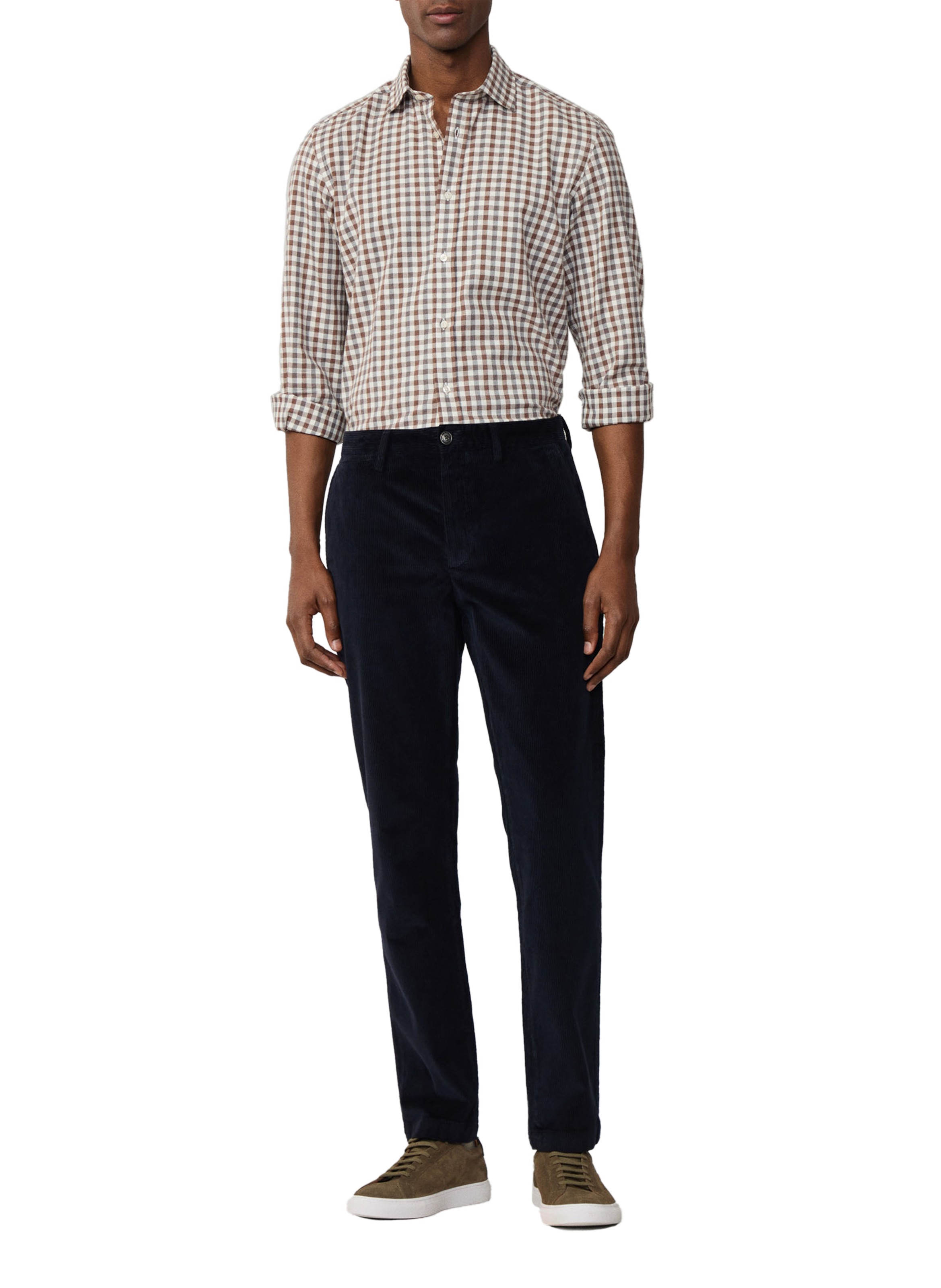 Corduroy chinos FACONNABLE Blue